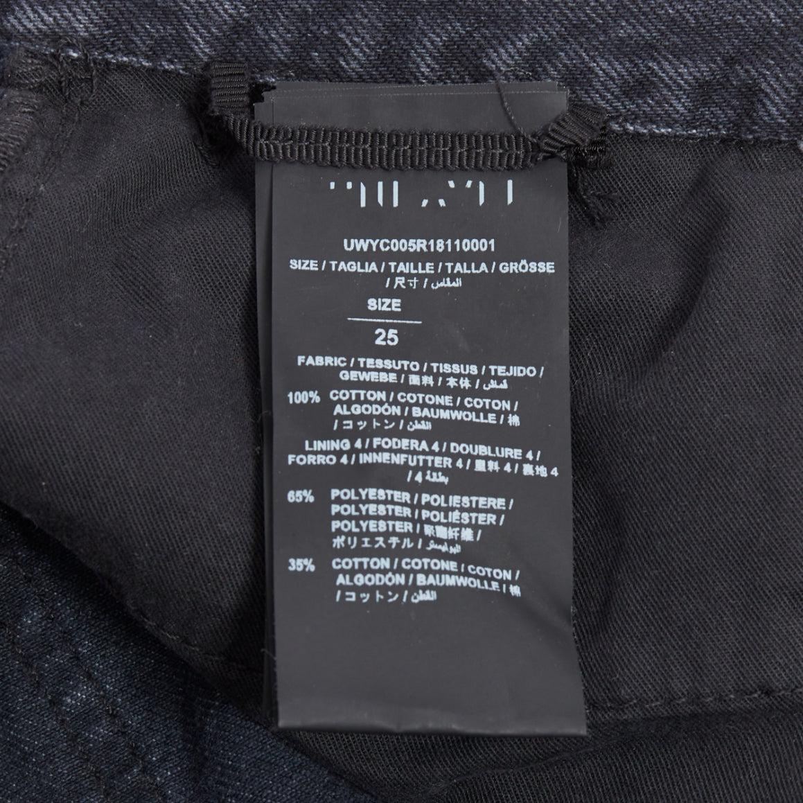 UNRAVEL PROJECT short évasé en coton gris avec fermeture éclair 25