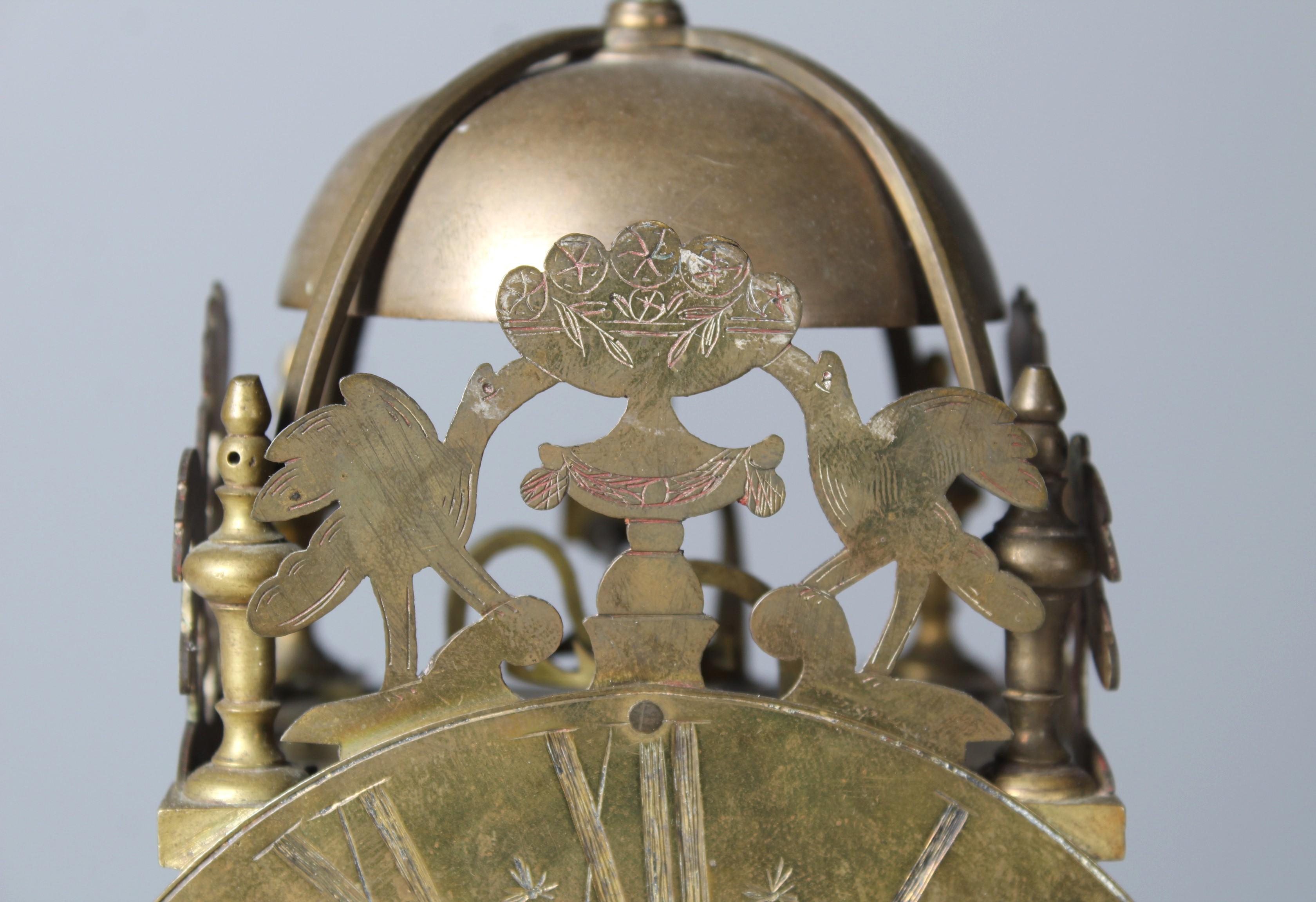 18th Century and Earlier Unrestored French Lantern Clock, Early 18th Century
