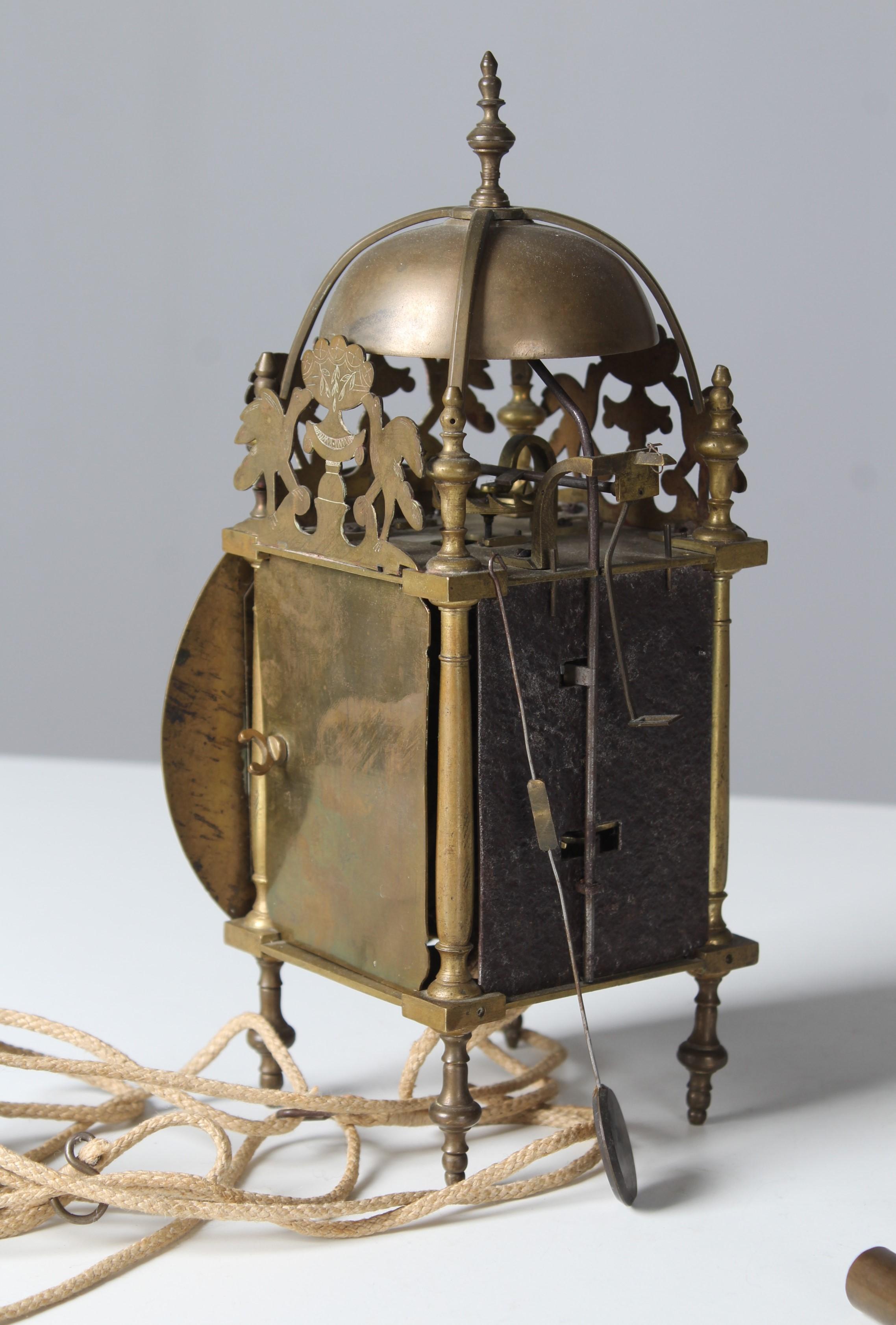 Unrestored French Lantern Clock, Early 18th Century 2