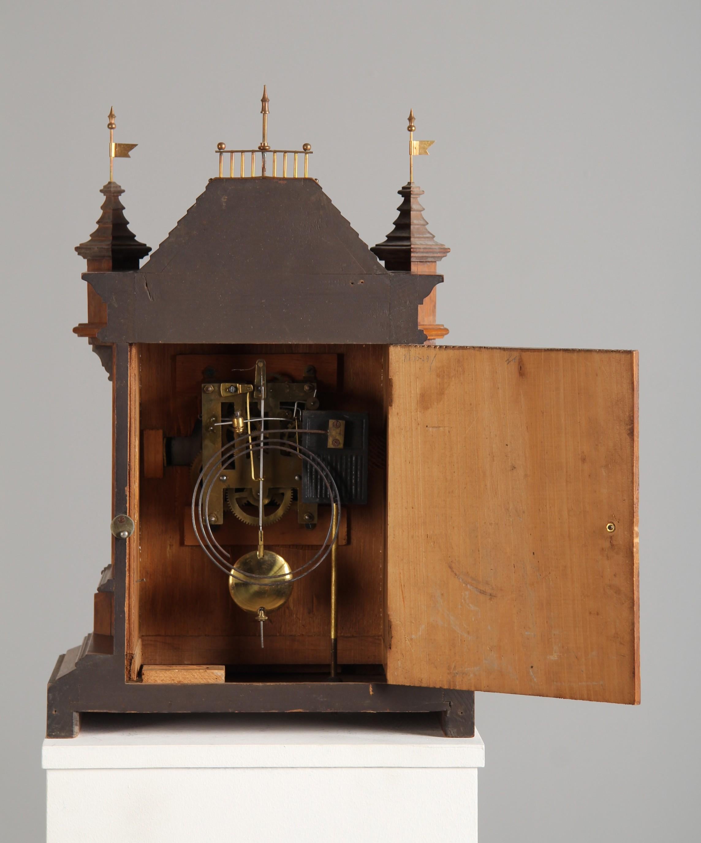 UNRESTORED German Mantel Clock, Circa 1880 For Sale 4