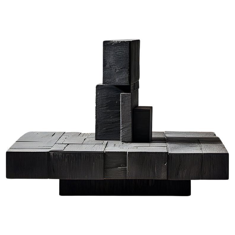 Force invisible n°55 : table de Joel Escalona, bois massif inspiré de la sculpture en vente