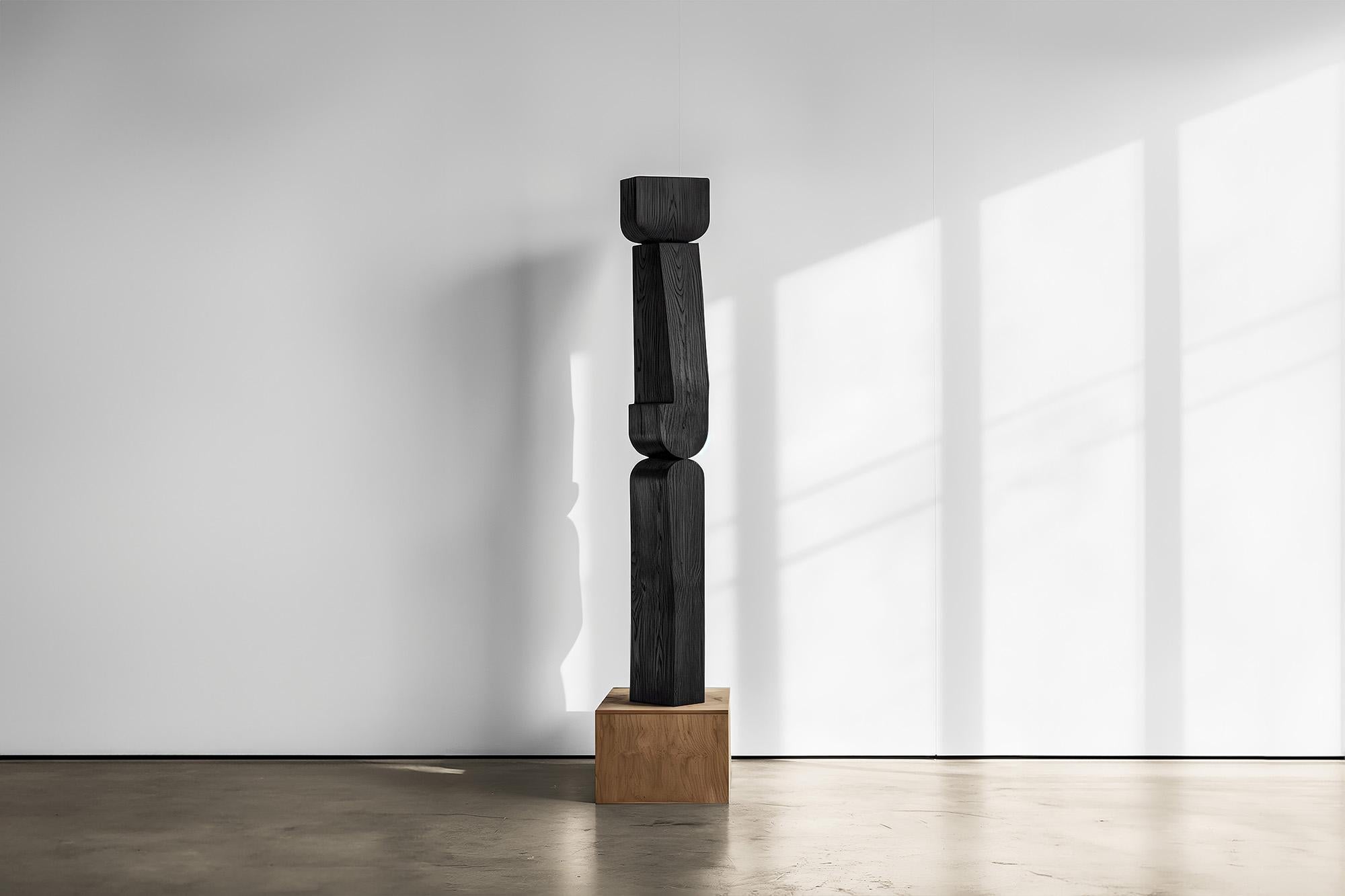 Mid-Century moderno Scultura d'arte moderna in legno massiccio Unseen Force No41 di Joel Escalona in vendita