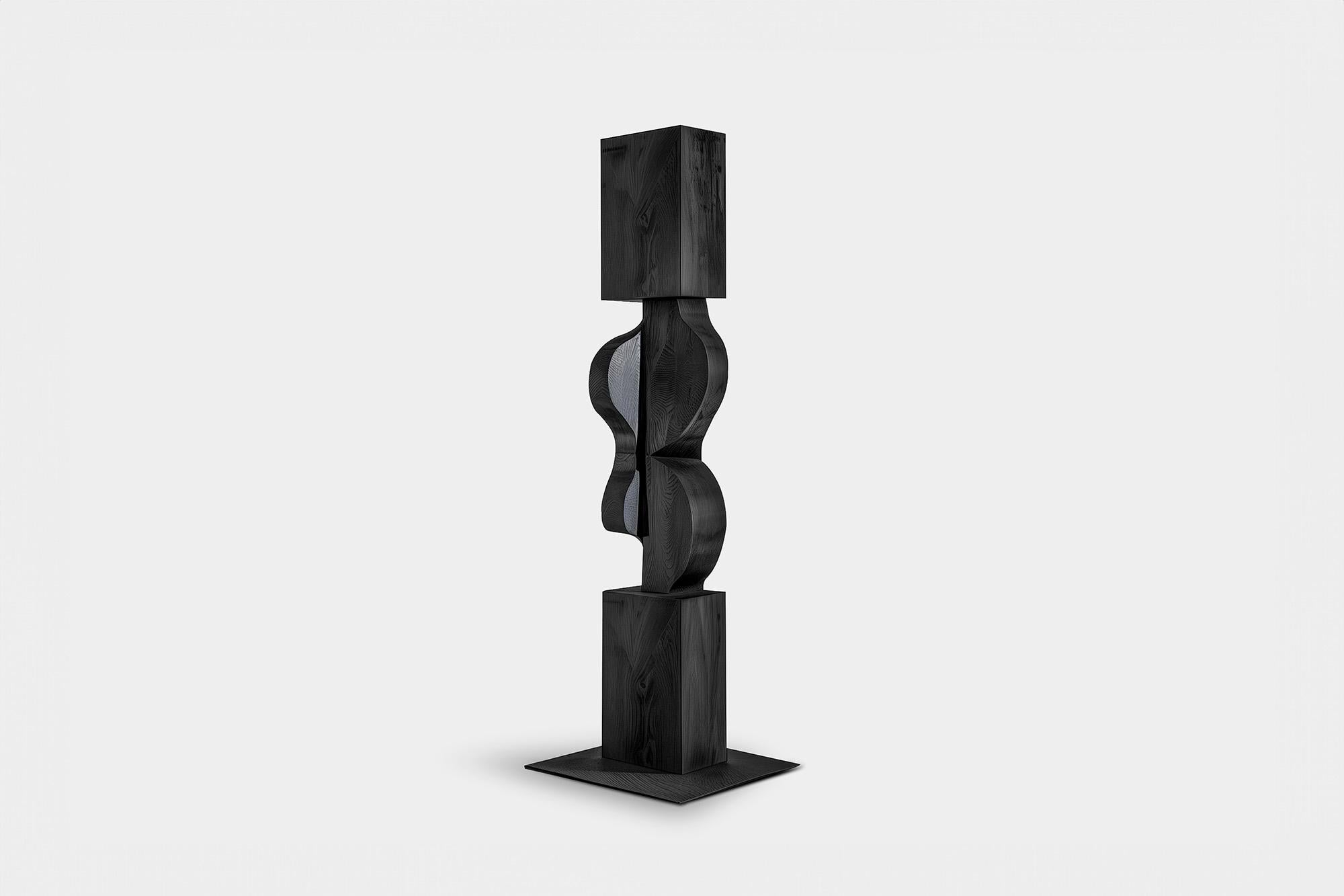 Unseen Force No44 Abstract Solid Wood Sculpture Crafted by NONO

———
This monolithic sculpture, designed by the talented Artist Joel Escalona, is a towering example of beauty in craftsmanship. Hand and digital machine made; the standing sculpture