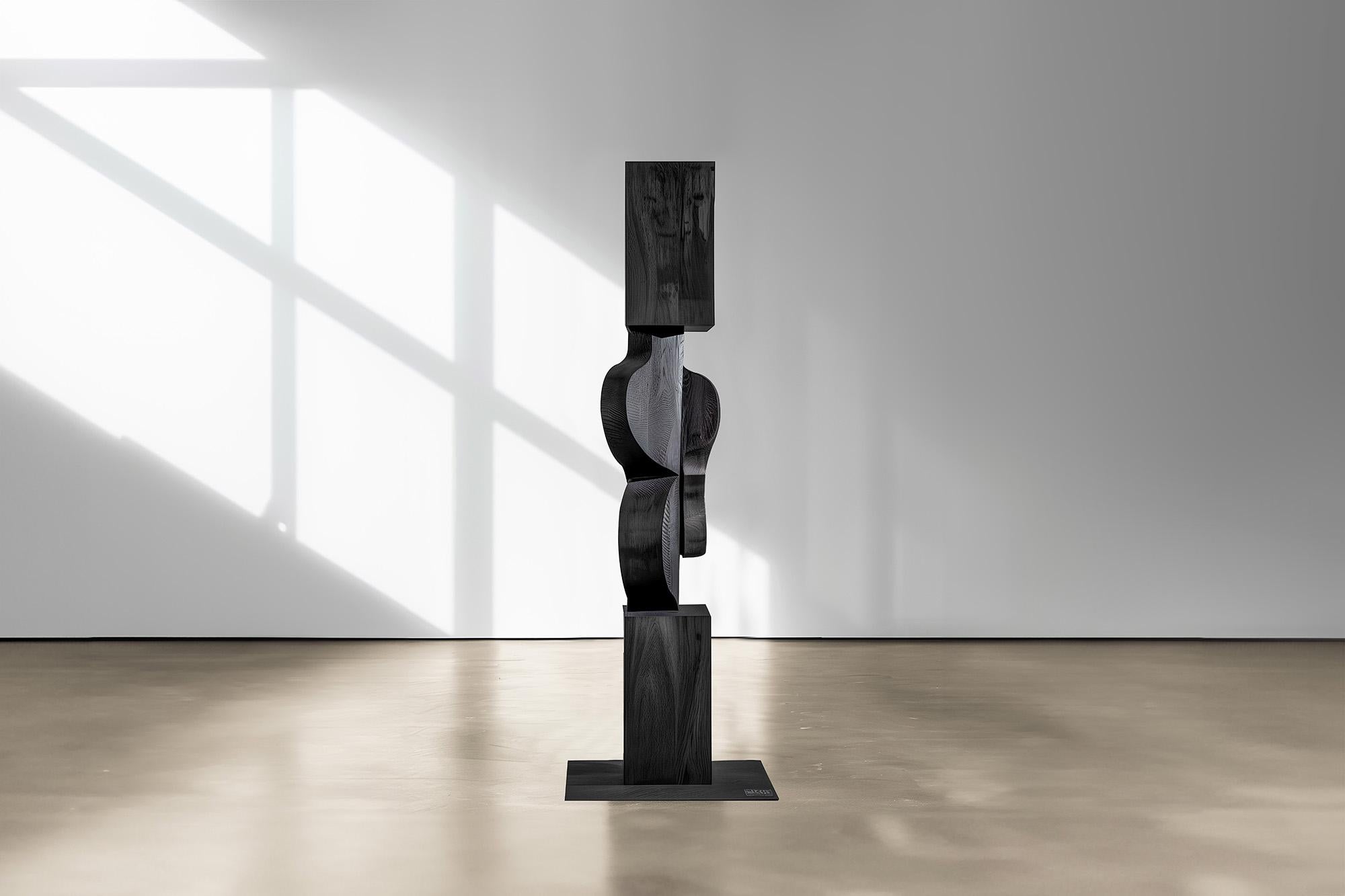 Mexican Unseen Force No44 Abstract Solid Wood Sculpture Crafted by NONO For Sale