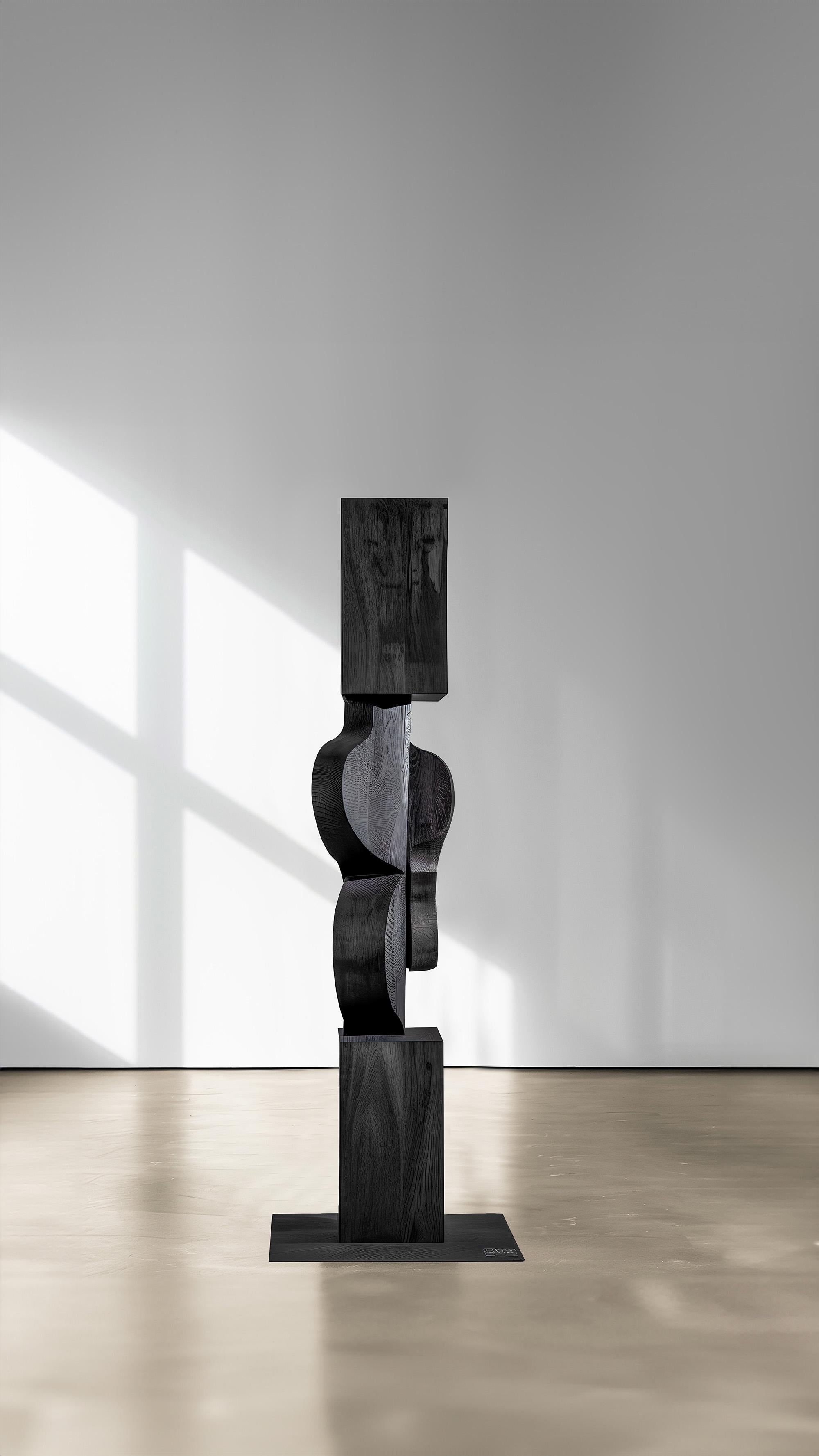Unseen Force No44 Abstract Solid Wood Sculpture Crafted by NONO In New Condition For Sale In Ciudad de México, CDMX