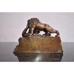 Unsigned 19th Century Animal Bronze with Lions