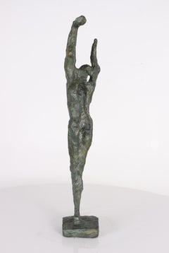 Unsigned American School Brutalist Bronze Figure
