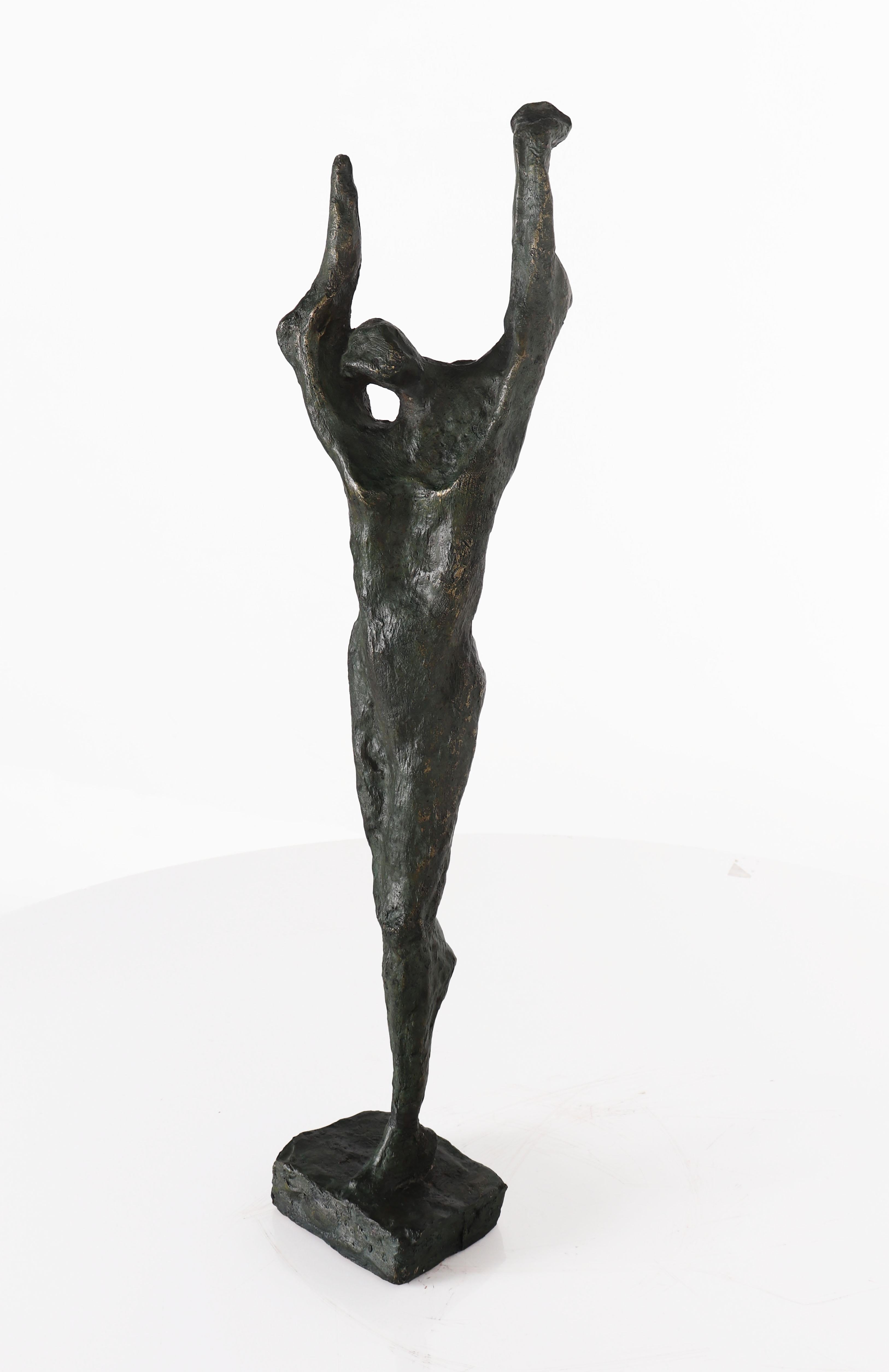 American Classical Unsigned American School Brutalist Bronze Figure