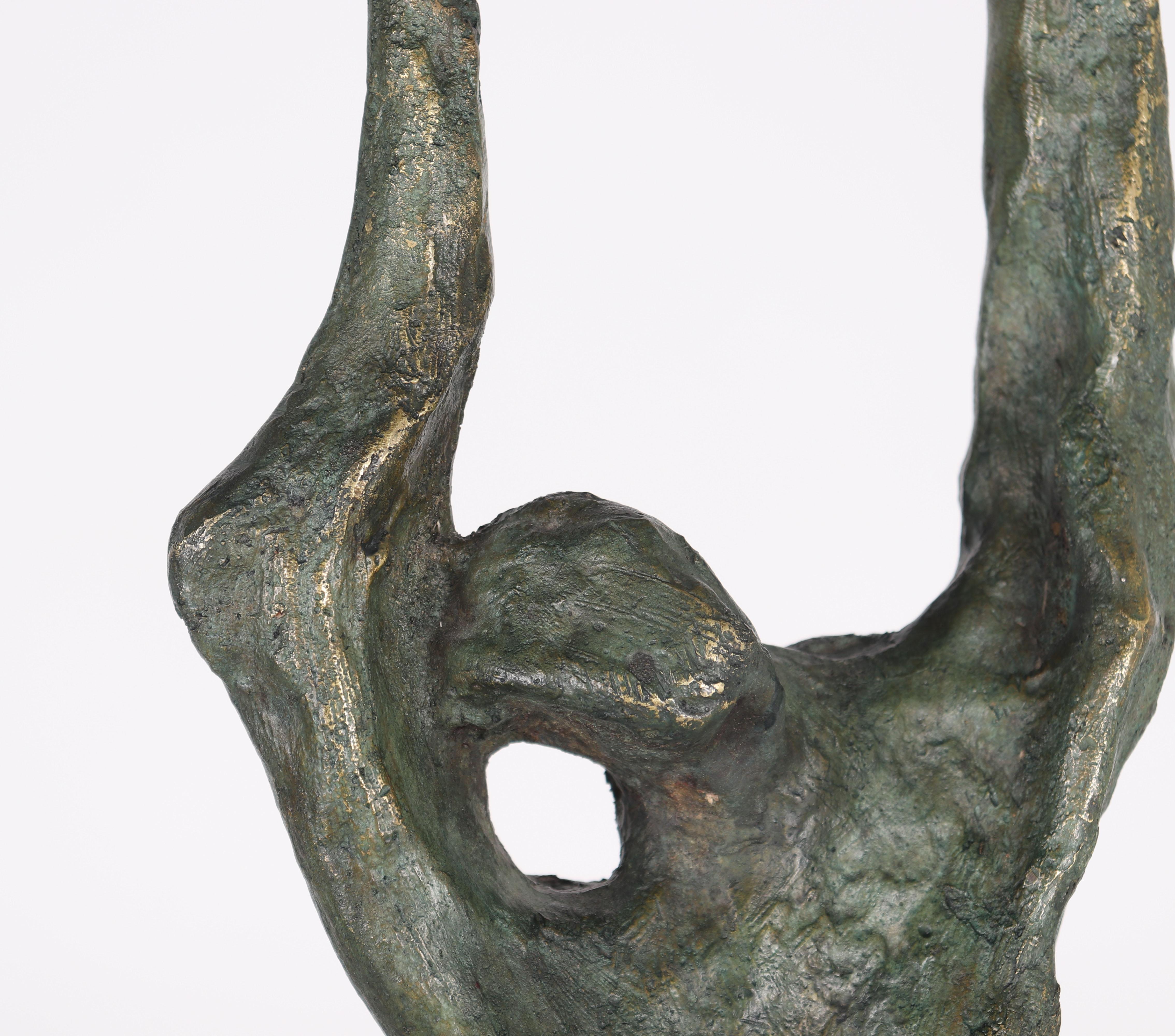 20th Century Unsigned American School Brutalist Bronze Figure