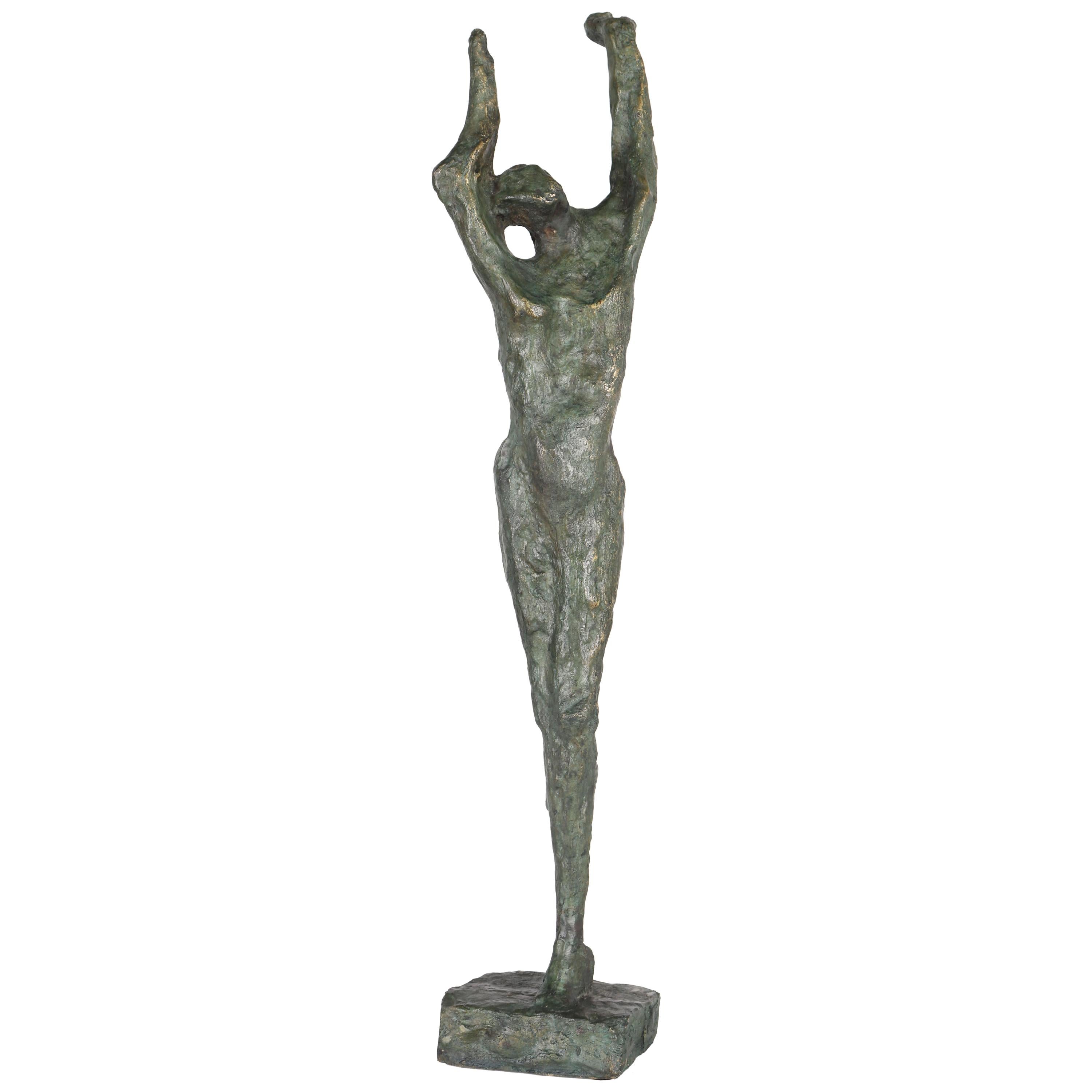 Unsigned American School Brutalist Bronze Figure