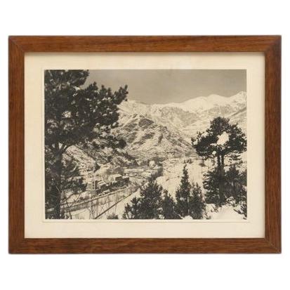 Framed Unsigned Black and White Photography, Mid-Century Modern
