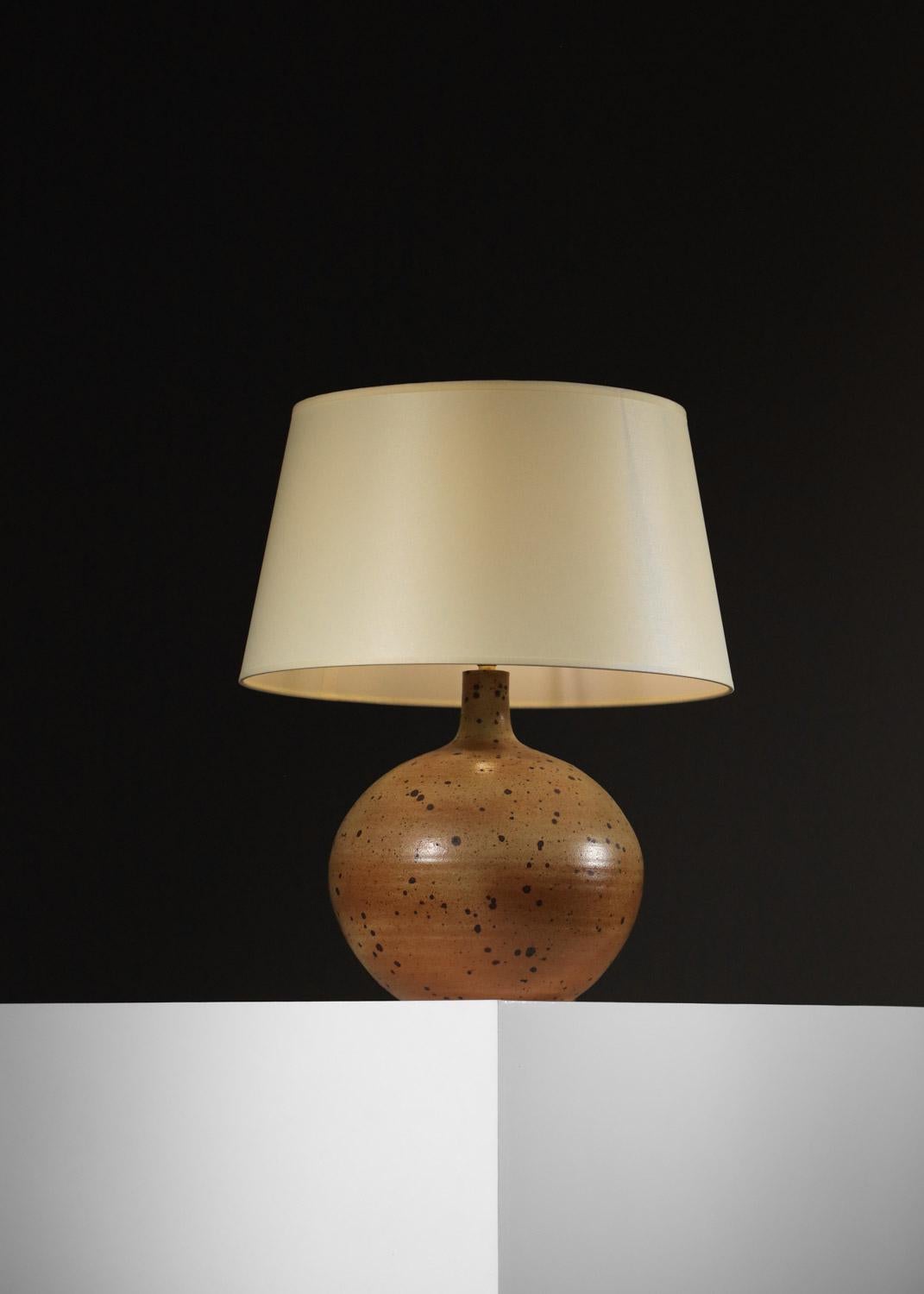 Mid-Century Modern Unsigned La borne France ceramic lamp from the 60's - H039 For Sale