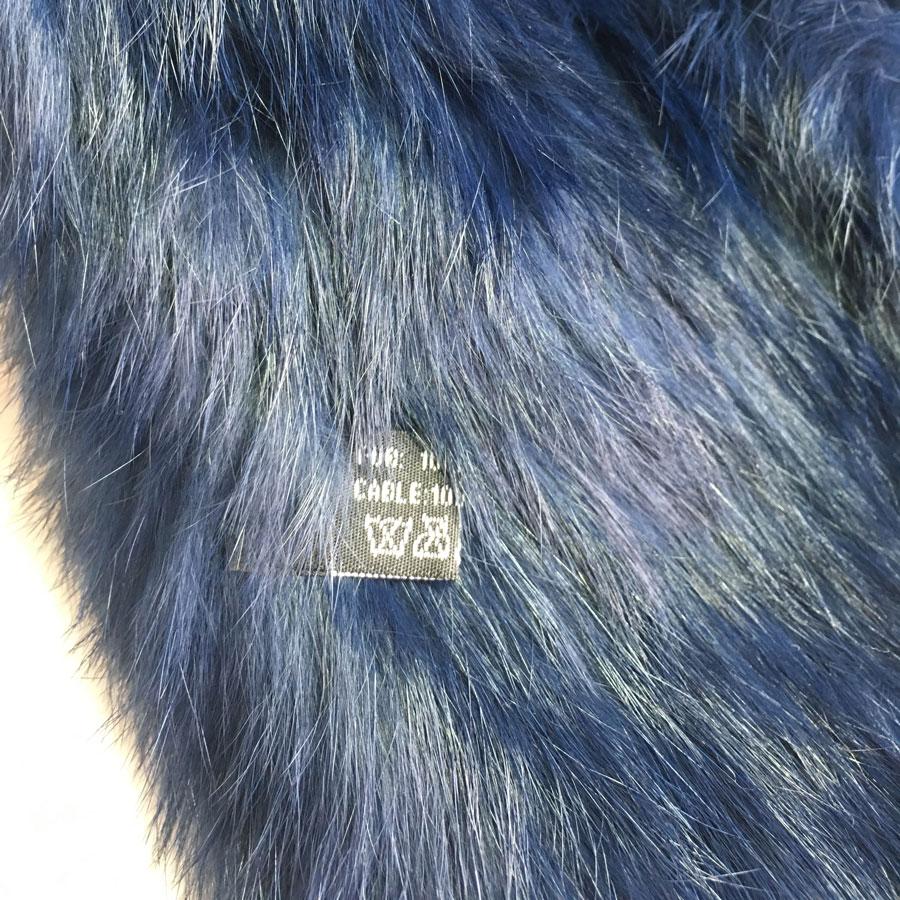Unsigned Scarf in Dark Blue Rabbit Fur 2