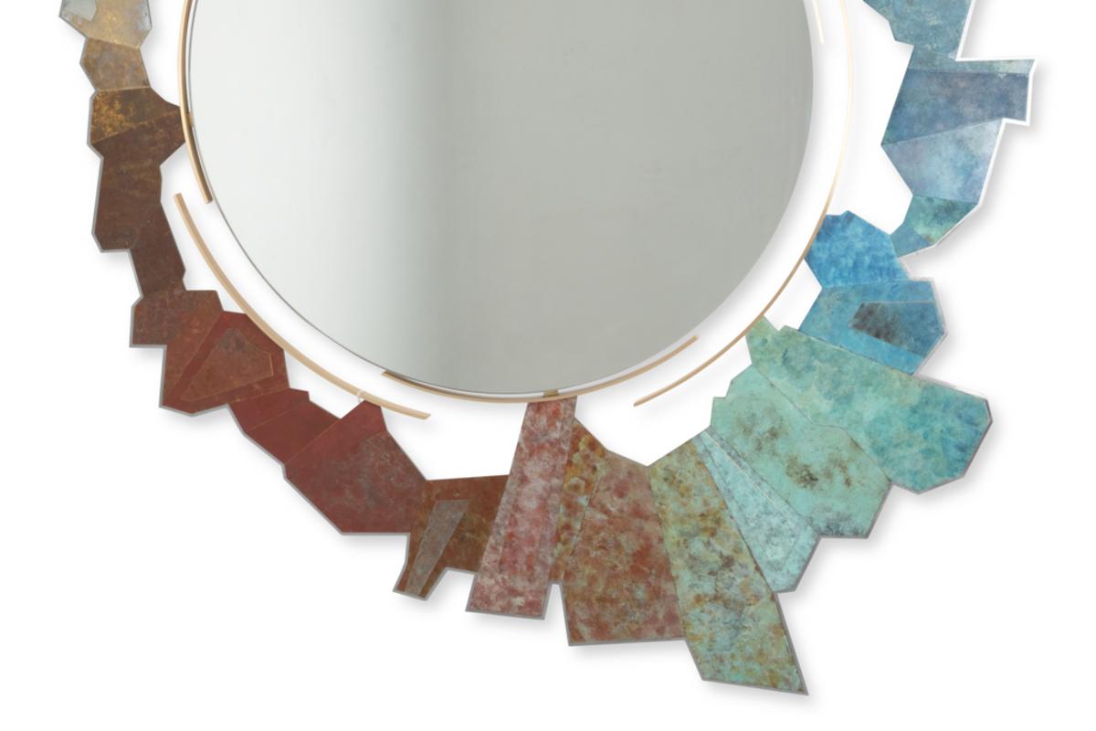 Antoine Dariule

Bronze and oxidized brass mirror of destructured form.

Work by a French craftsman. Unique piece.

Dimensions: H 162.5 x W 132 x D 2 cm

Reference: LS65313002M