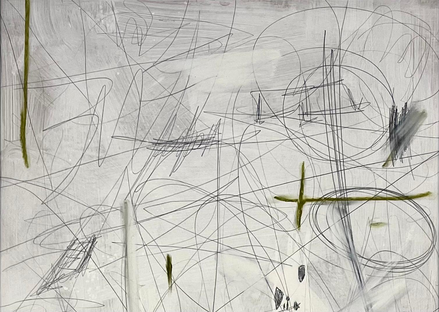 Untitled #108 von Murray Duncan, Mischtechnik auf Papier, gerahmt, abstrakt, geometrisch (Moderne) im Angebot