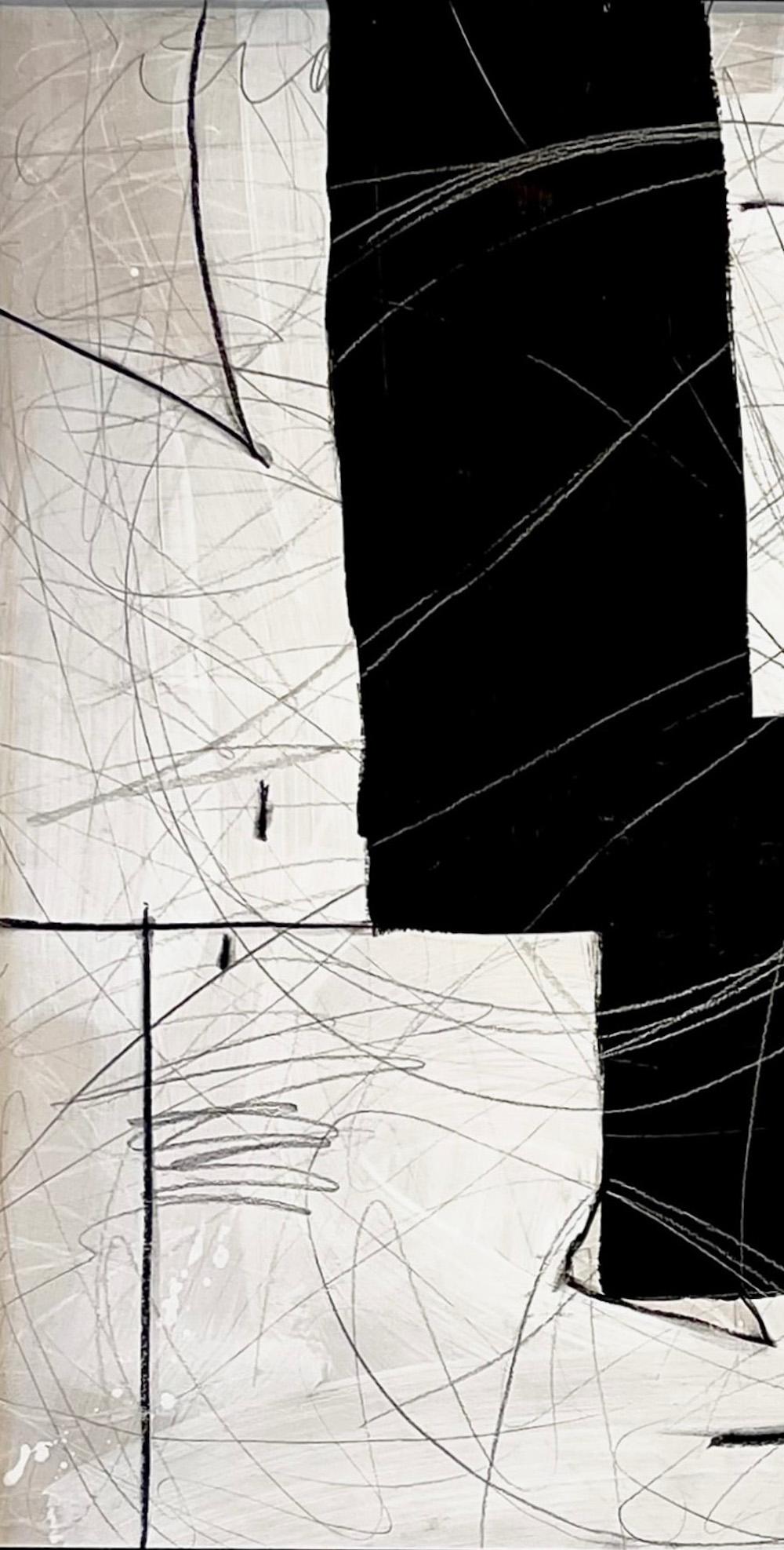 Untitled #123 von Murray Duncan, Mischtechnik auf Papier, abstrakt, geometrisch, modern (Moderne) im Angebot