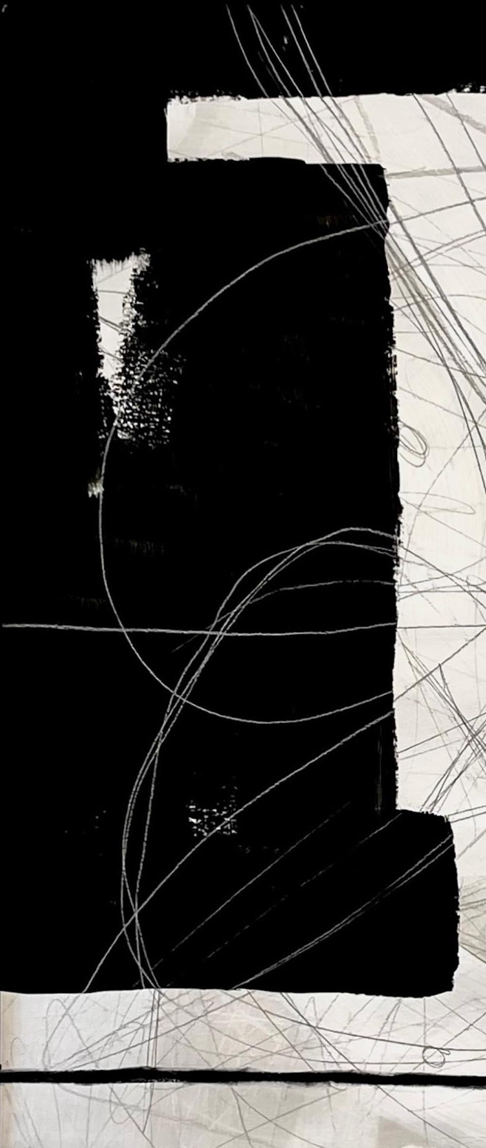 Untitled #126 von Murray Duncan, Mischtechnik auf Papier, abstrakt, modern, geometrisch (Moderne) im Angebot