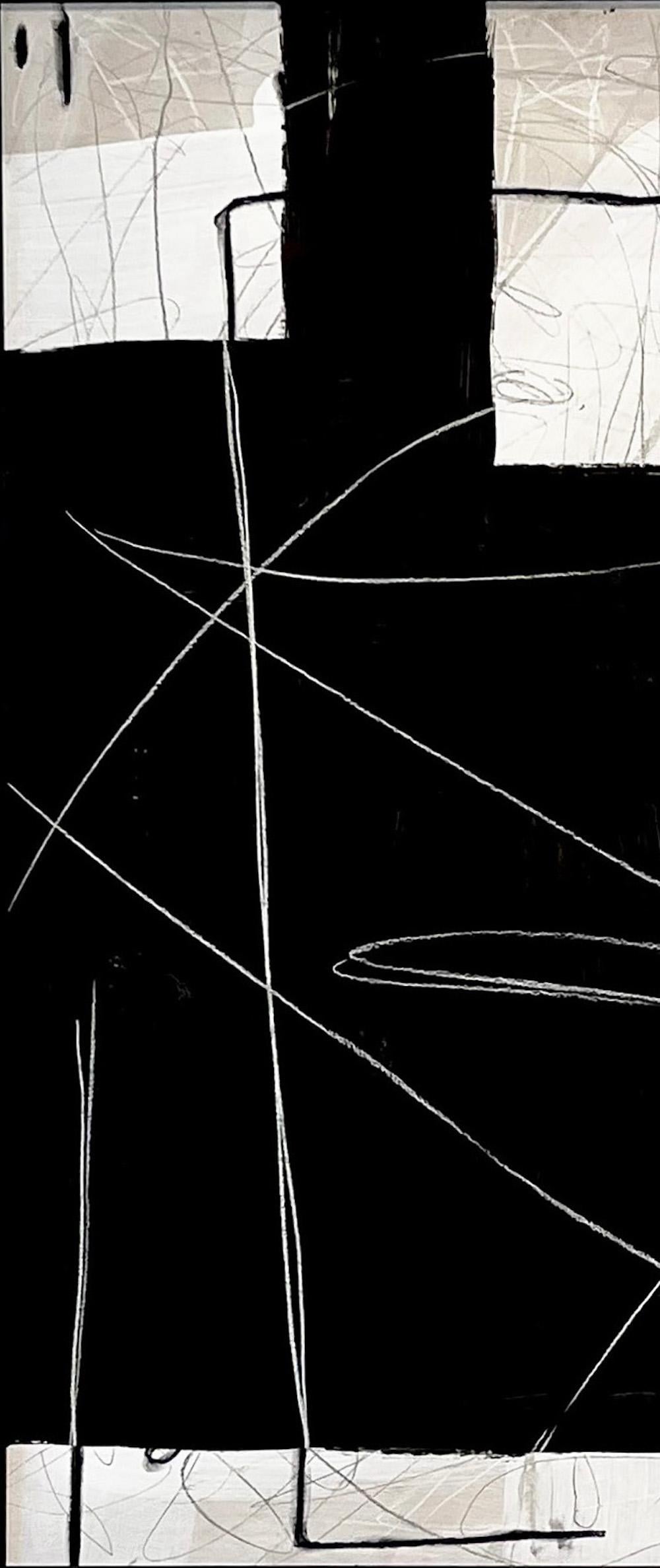 Untitled #127 von Murray Duncan, Mischtechnik auf Papier, abstrakt, geometrisch, modern (Moderne) im Angebot
