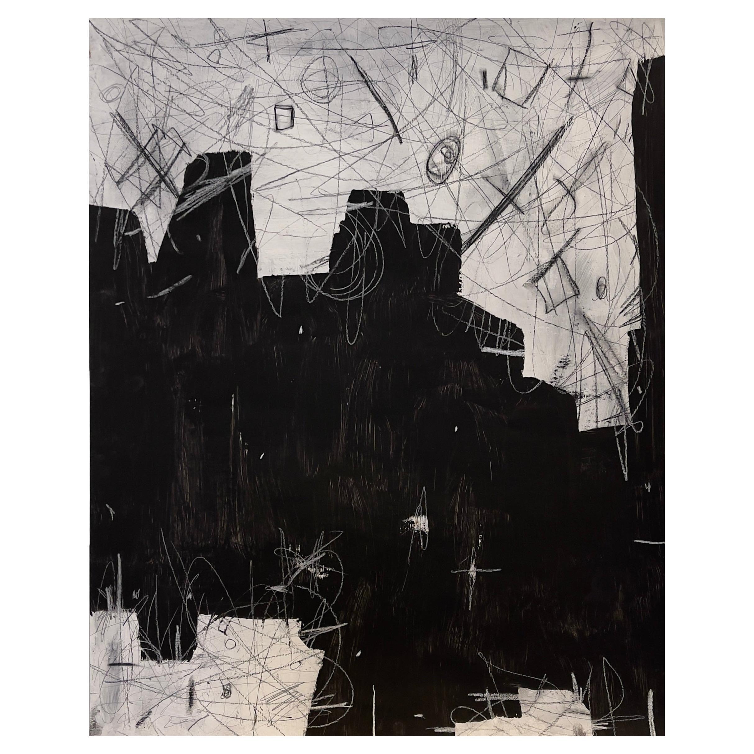 Sans titre n° 152 de Murray Duncan, technique mixte sur papier, abstrait, géométrique, moderne
