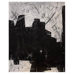 Sans titre n° 152 de Murray Duncan, technique mixte sur papier, abstrait, géométrique, moderne