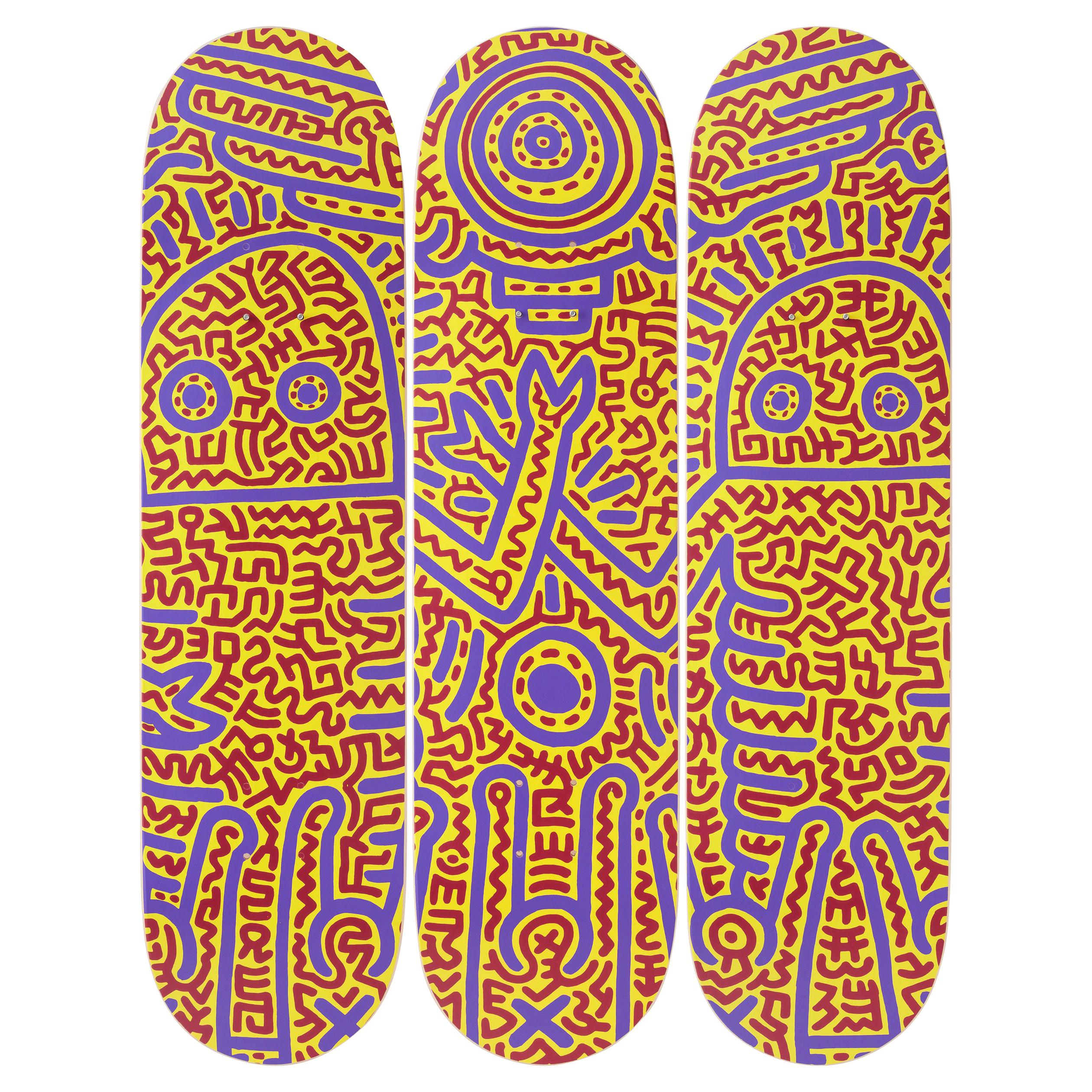 « Skateboard Decks » sans titre de 1984 d'après Keith Haring