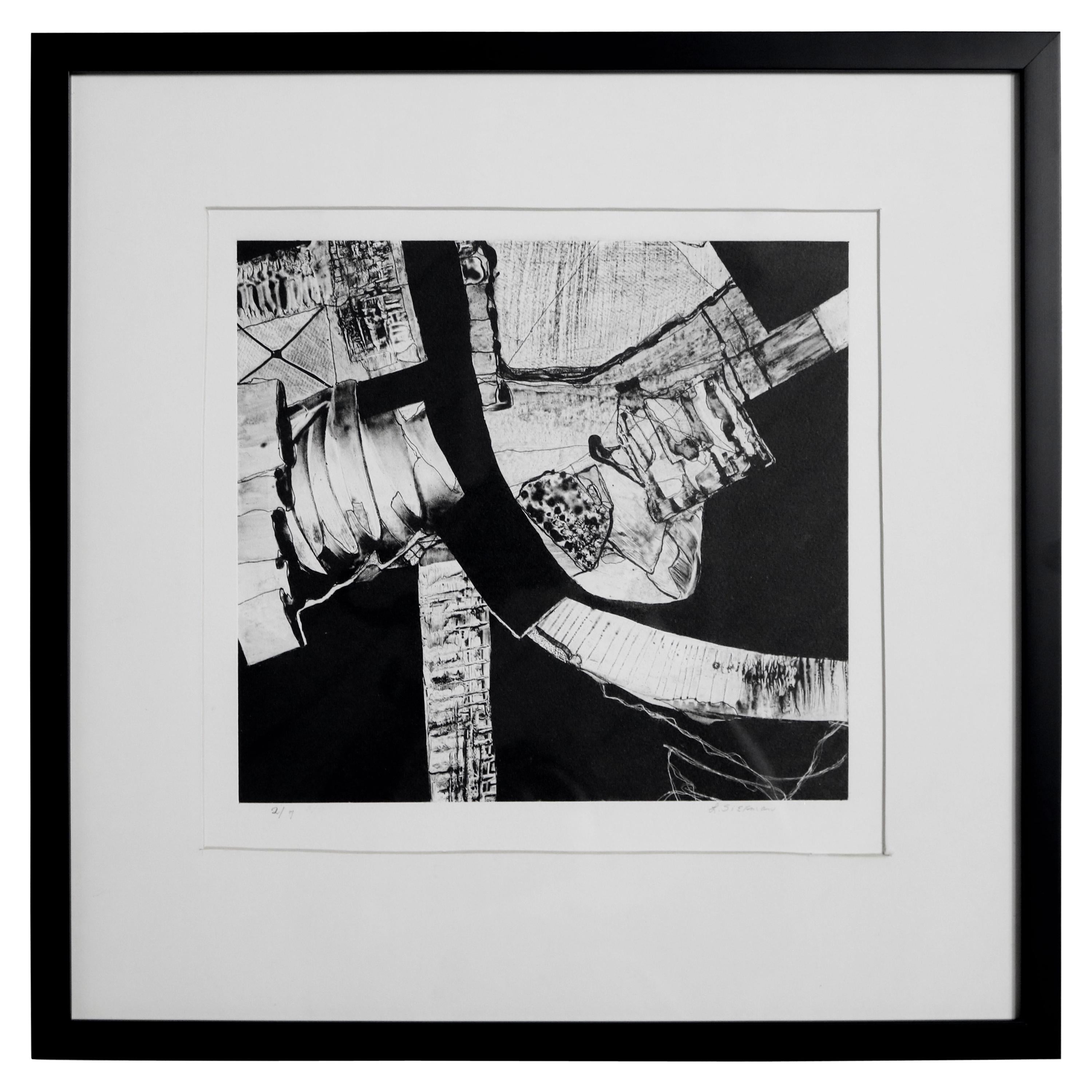 "Untitled 2/7" Framed Lithograph Signed L. Siekman For Sale