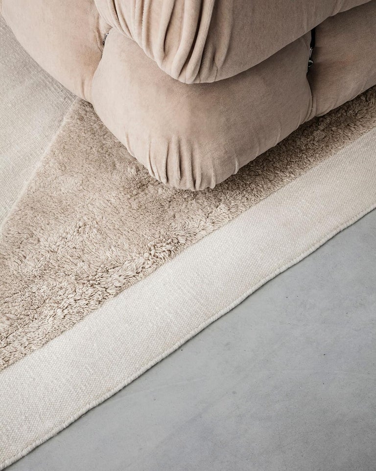 Untitled 2 Cream/Almond, Handknotted Wool Rug in Scandinavian Design ...