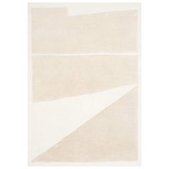 Untitled 2 Cream/Almond, Handknotted Wool Rug in Scandinavian Design