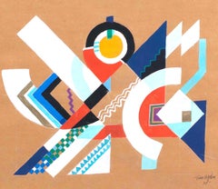 Contemporary Gouache Abstract Painting