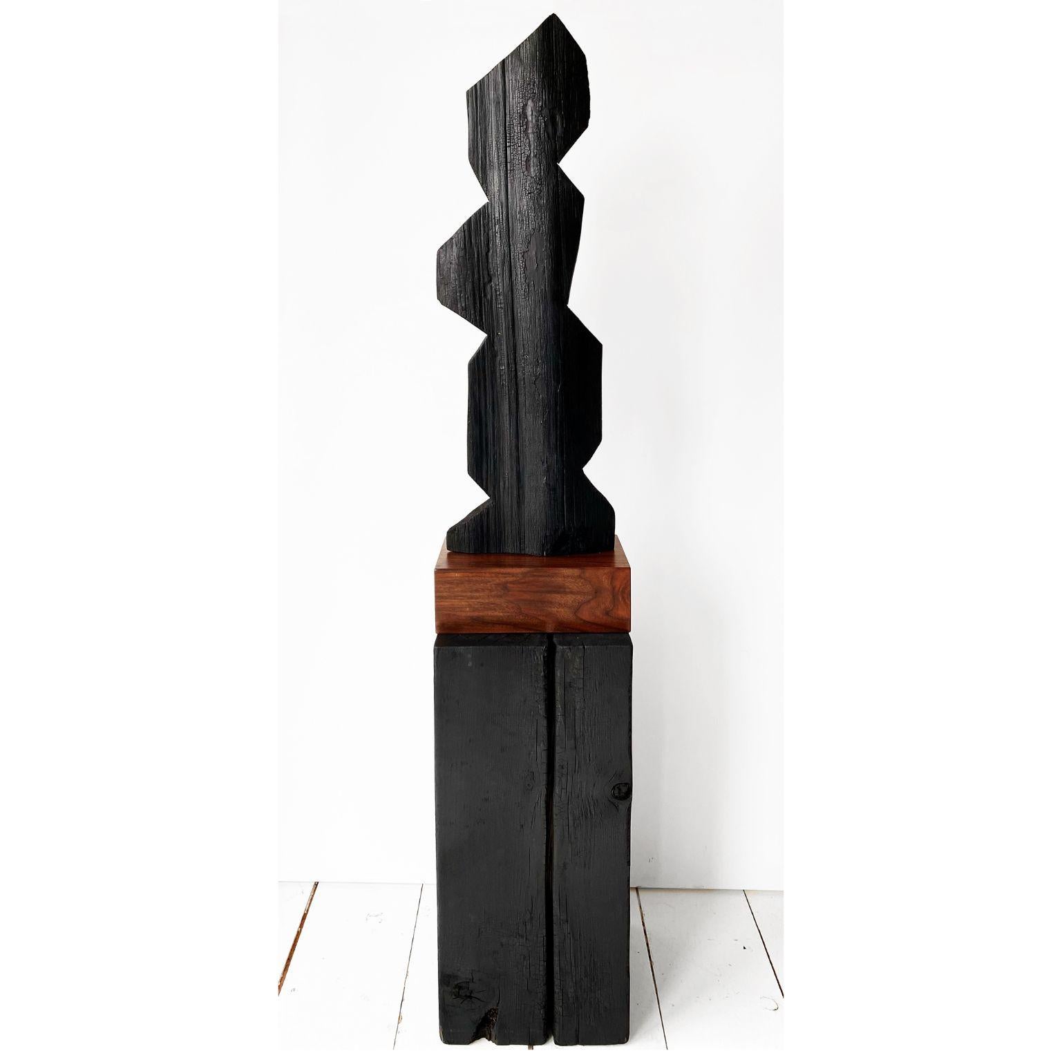 Untitled 34 by Neshka
Dimensions: 25 x 23 x 140 cm
Material: Charred cedar and cherry wood

Neshka ( Agnieszka Krusche ), is a native of Kraków, Poland, and a graduate of Alberta University of the Arts in Calgary, Canada.
Since graduating from