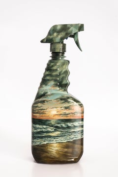 "Untitled #4" from ''Biotá'' series, Landscape Painting on Plastic Container