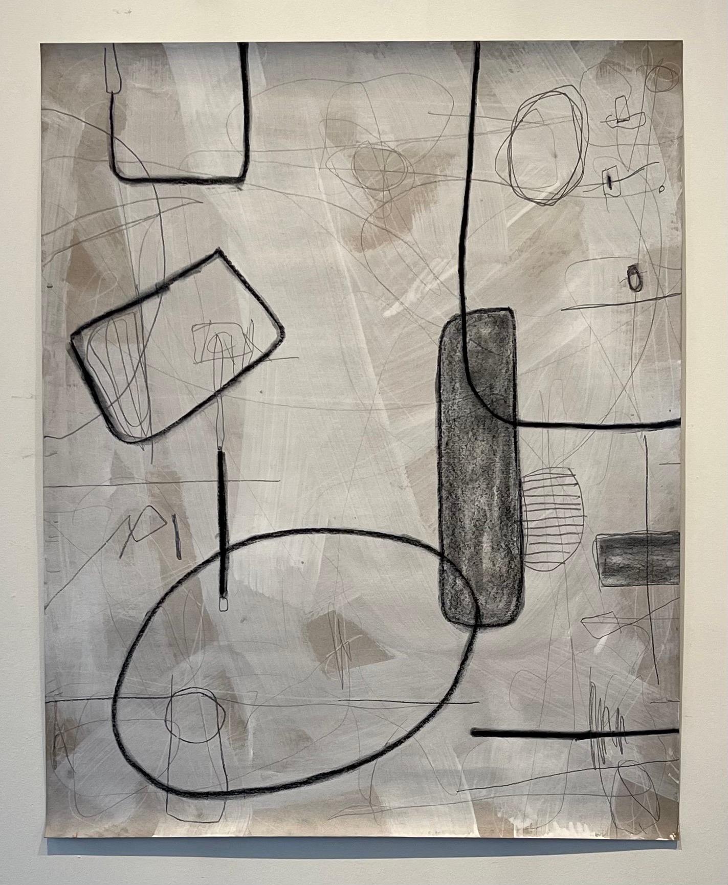 Untitled #408 von Murray Duncan, Mischtechnik auf Papier, abstrakt, geometrisch, modern (Moderne) im Angebot