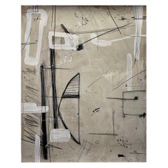 Untitled #508 by Murray Duncan, mix media on paper, abstract geometric modern