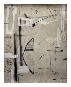 Untitled #508 by Murray Duncan, mix media on paper, abstract geometric modern