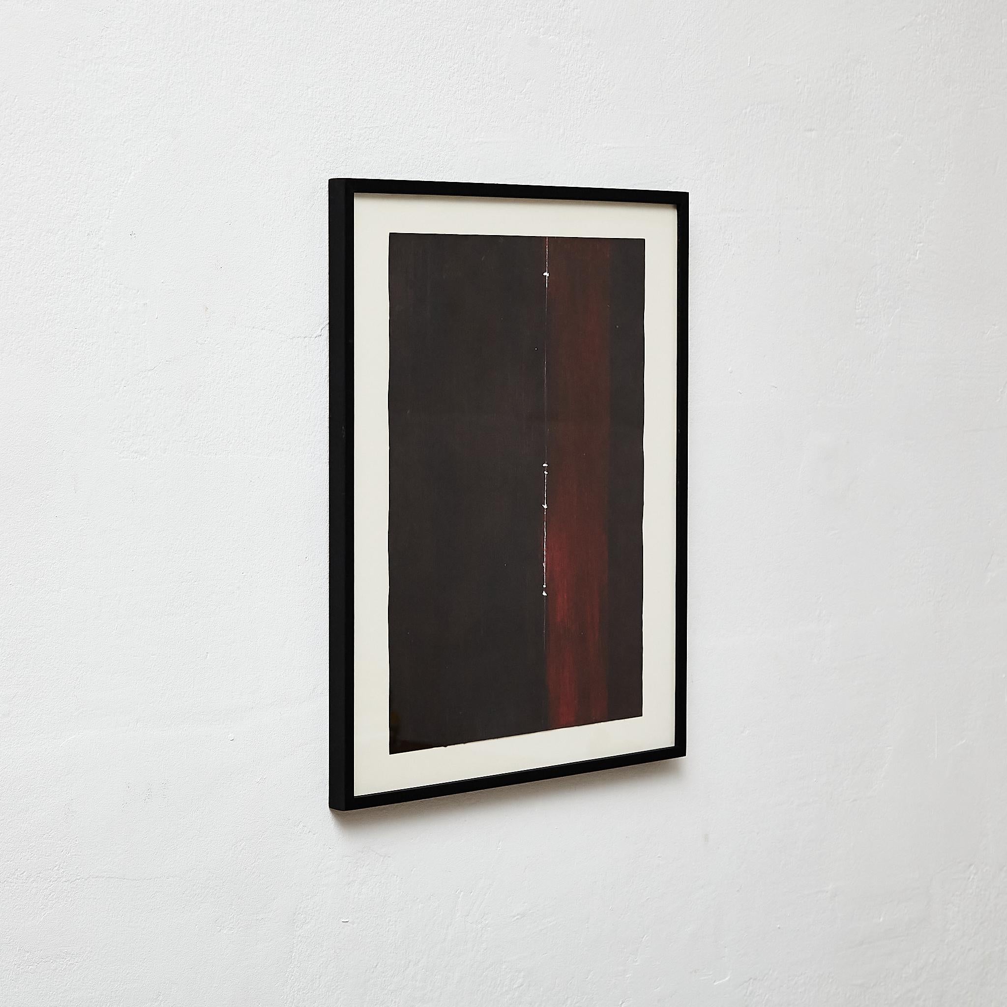 Dieses fesselnde abstrakte Kunstwerk, das 2019 von Javier Agudo geschaffen wurde, zeigt den einzigartigen Stil des Künstlers und seine Inspiration durch große Meister wie Mark Rothko. Das Werk ist gerahmt, was seine Präsentation aufwertet, und kann