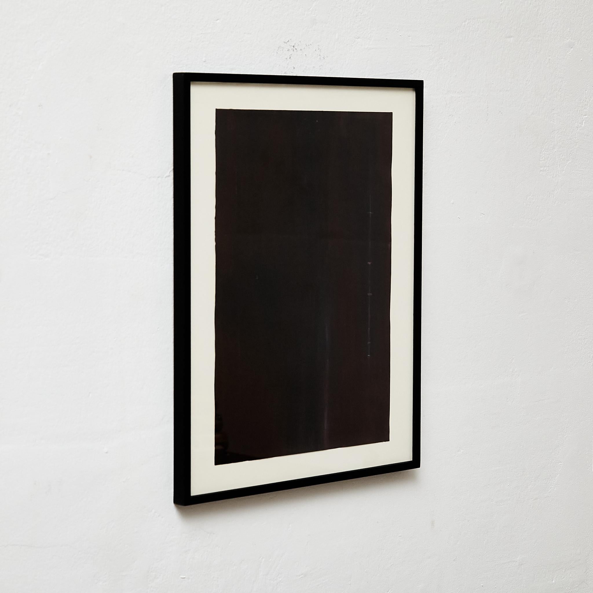 This captivating abstract artwork, created by Javier Agudo in 2019, showcases the artist's unique style and his inspiration from great masters like Mark Rothko. The piece is framed, enhancing its presentation and ready to be displayed in your