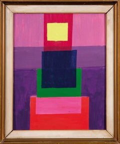 Untitled acrylic on panel by Carlos Barberá, 20th century