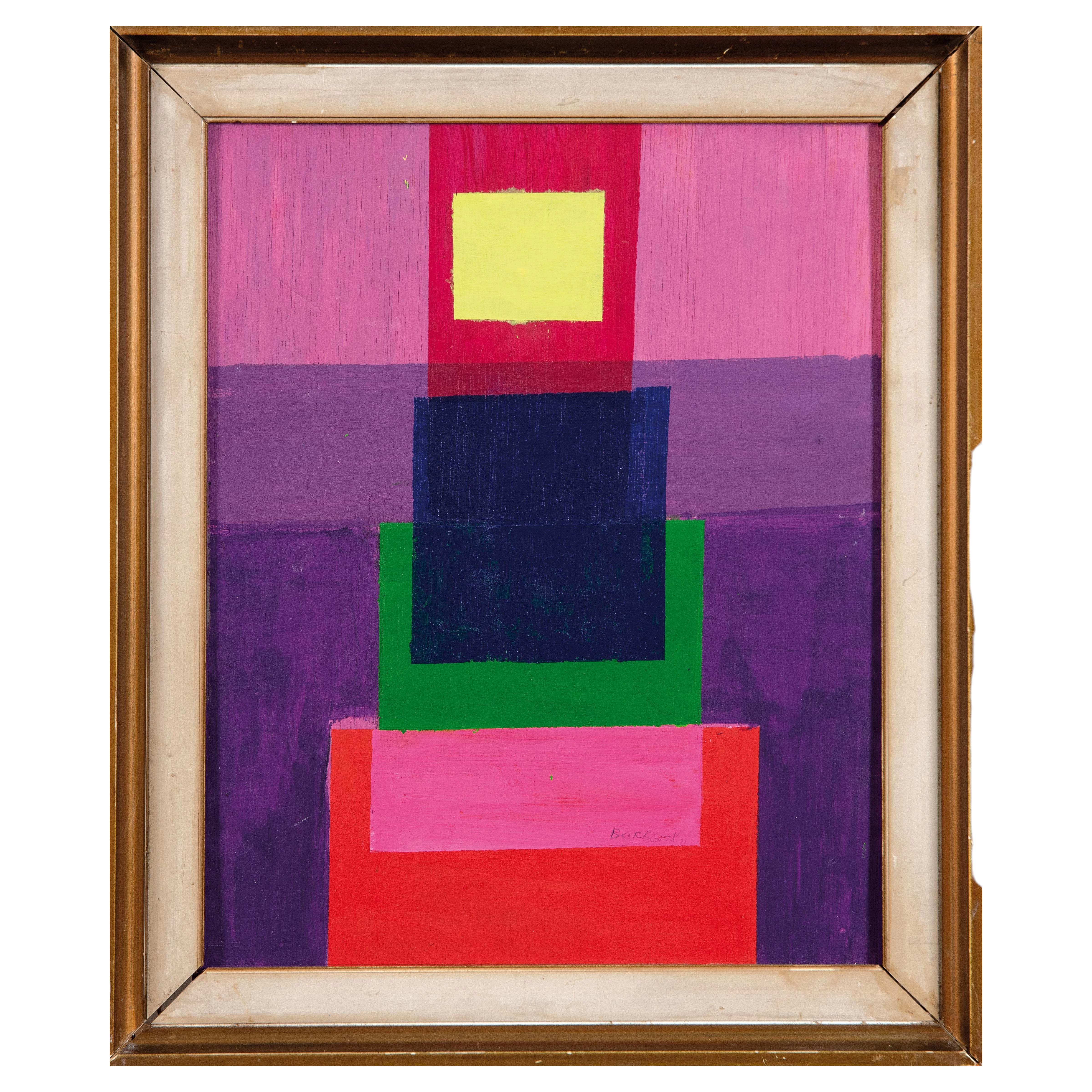 Untitled acrylic on panel by Carlos Barberá, 20th century