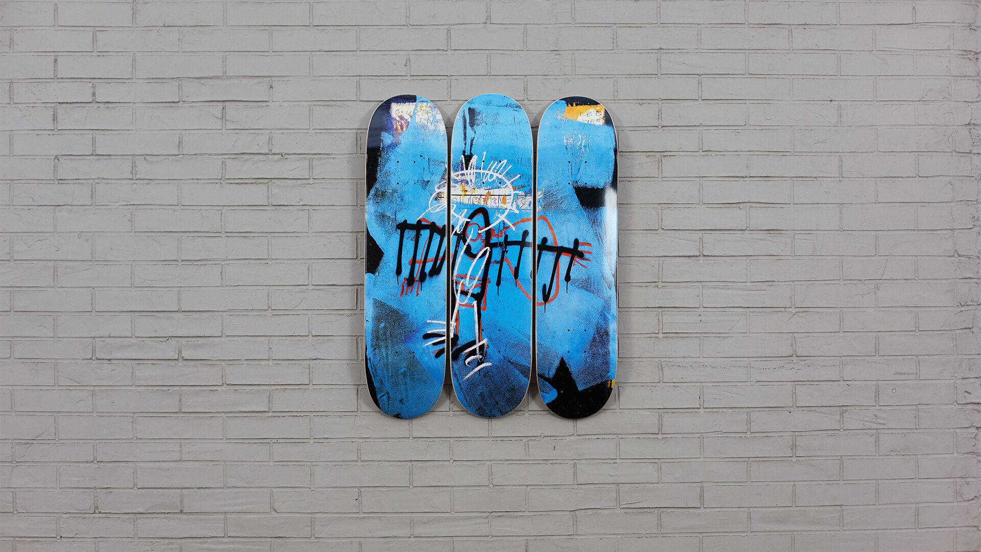 basquiat skateboard art