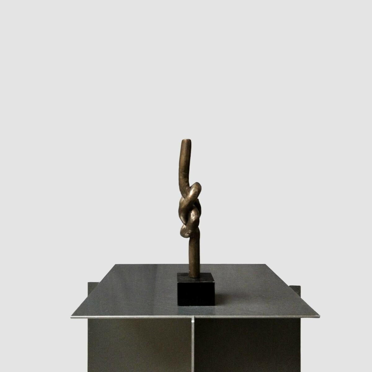 Nodo in bronzo 'Senza titolo' di Mart de Houwer, 1975-1985 In condizioni buone in vendita a AMSTERDAM, NL