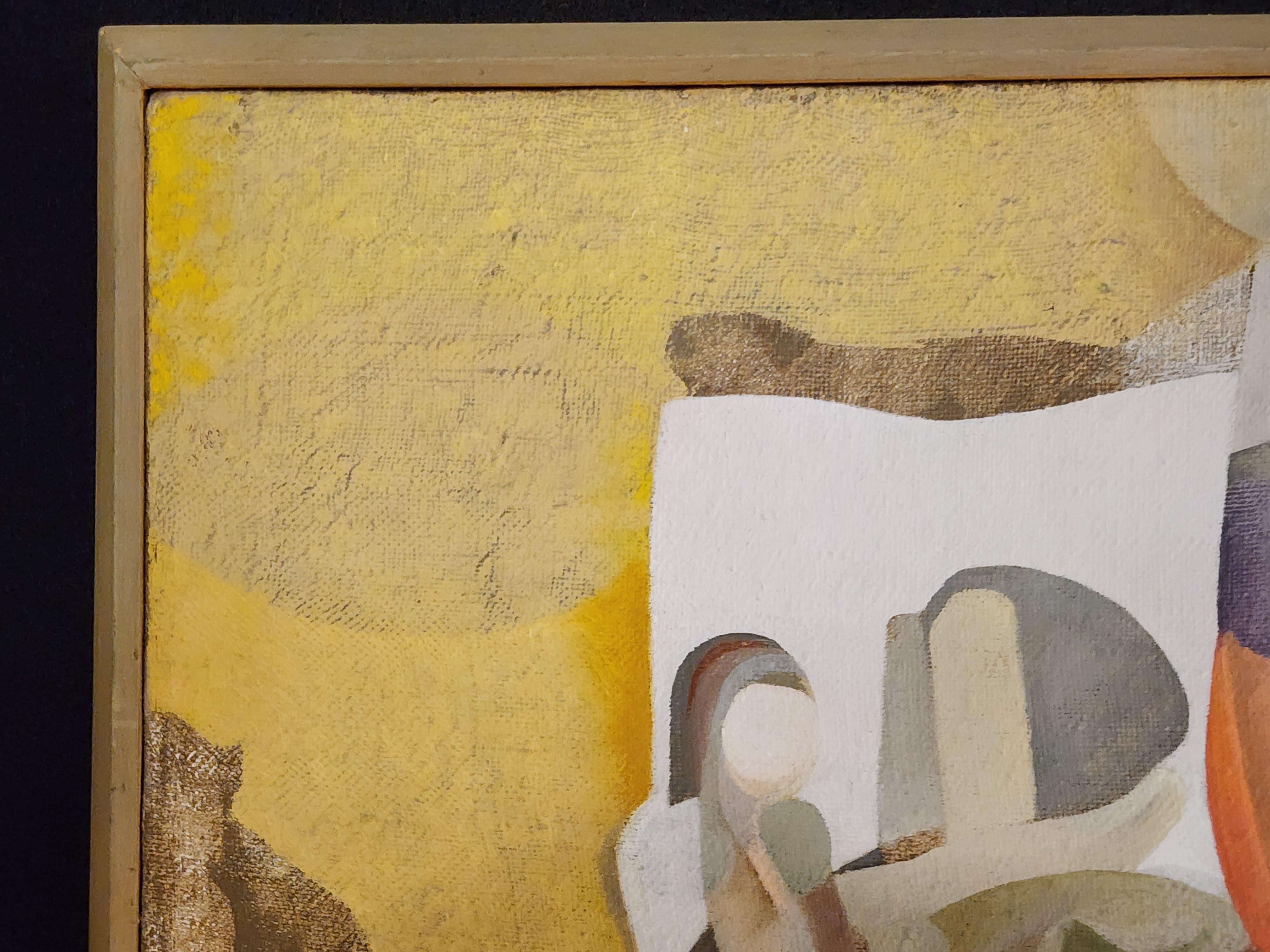 Mid-Century Modern Untitled by Allen Atwell, Oil on Linen, 1952 For Sale