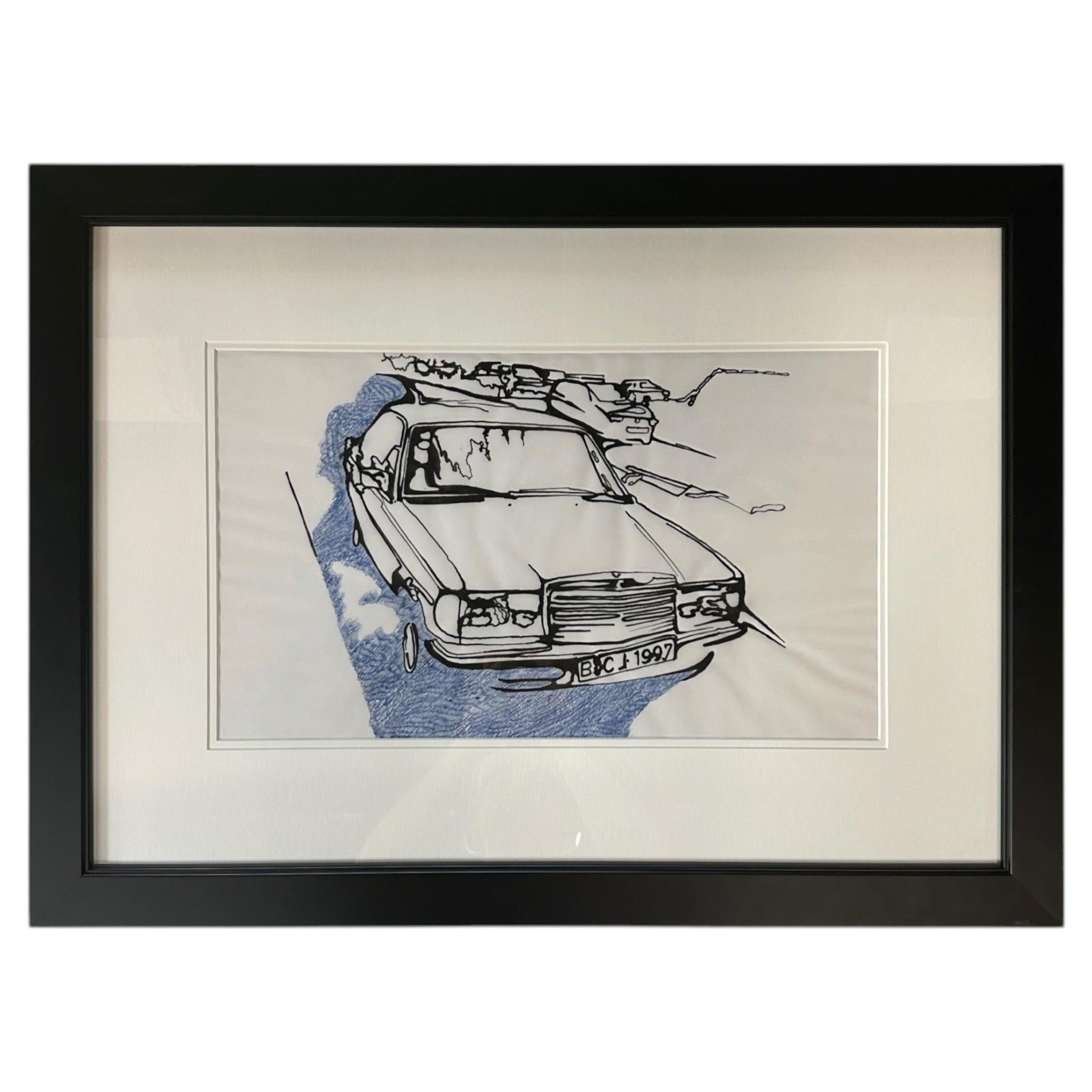 Untitled by Erik Schmidt Unique ballpoint pen and ink drawing, on tracing paper