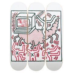 Untitled 'Centipede' Skateboard Deck by Keith Haring