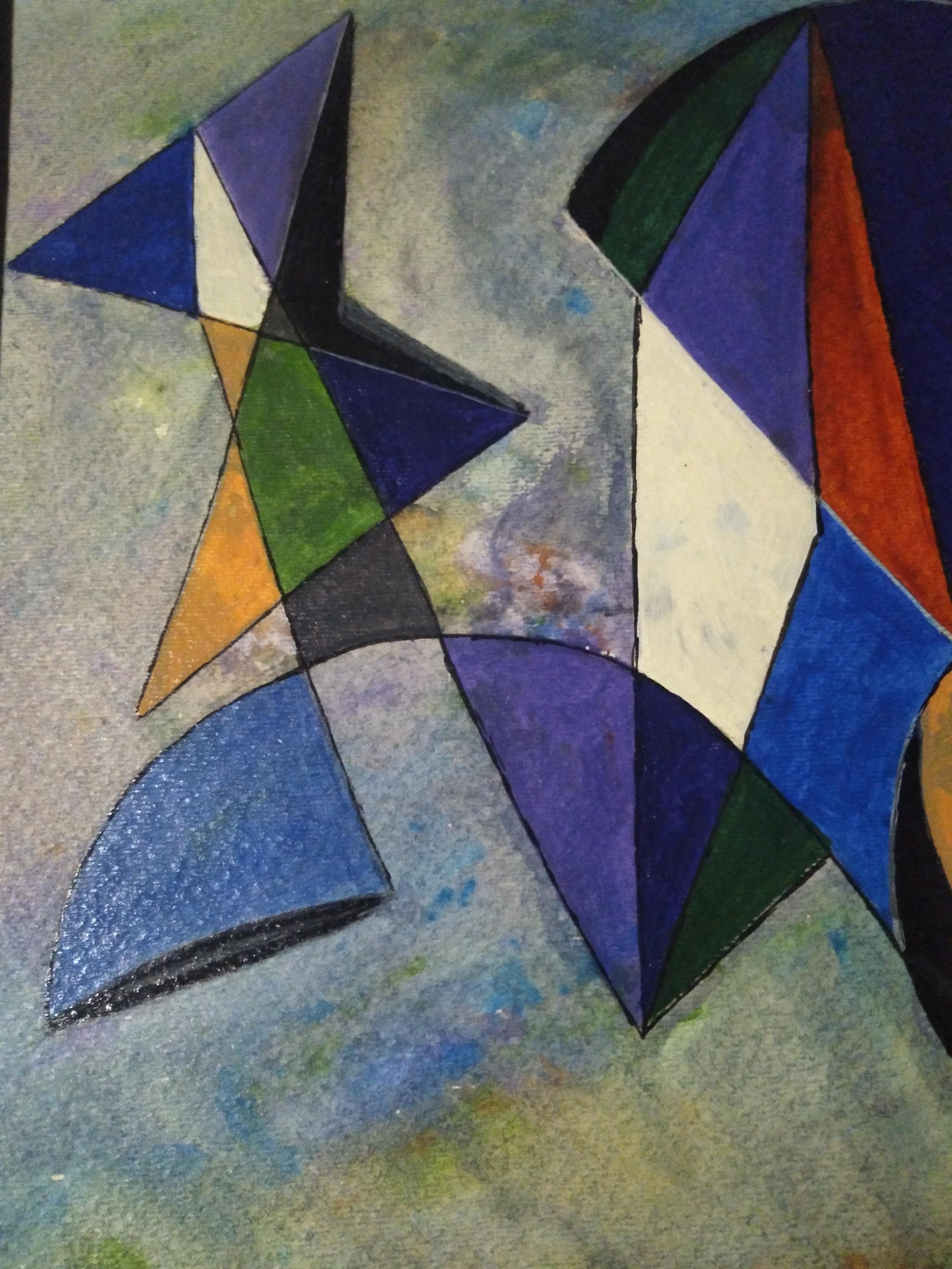 Hand-Painted Untitled David F. Gatling Mixed Media on paper For Sale