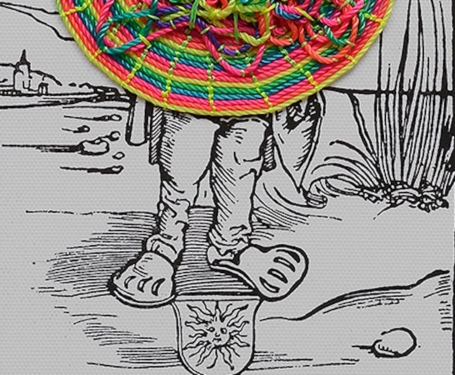 Díptico sin título. Bordados únicos. De la serie Durero Siglo XXI y contemporáneo en venta