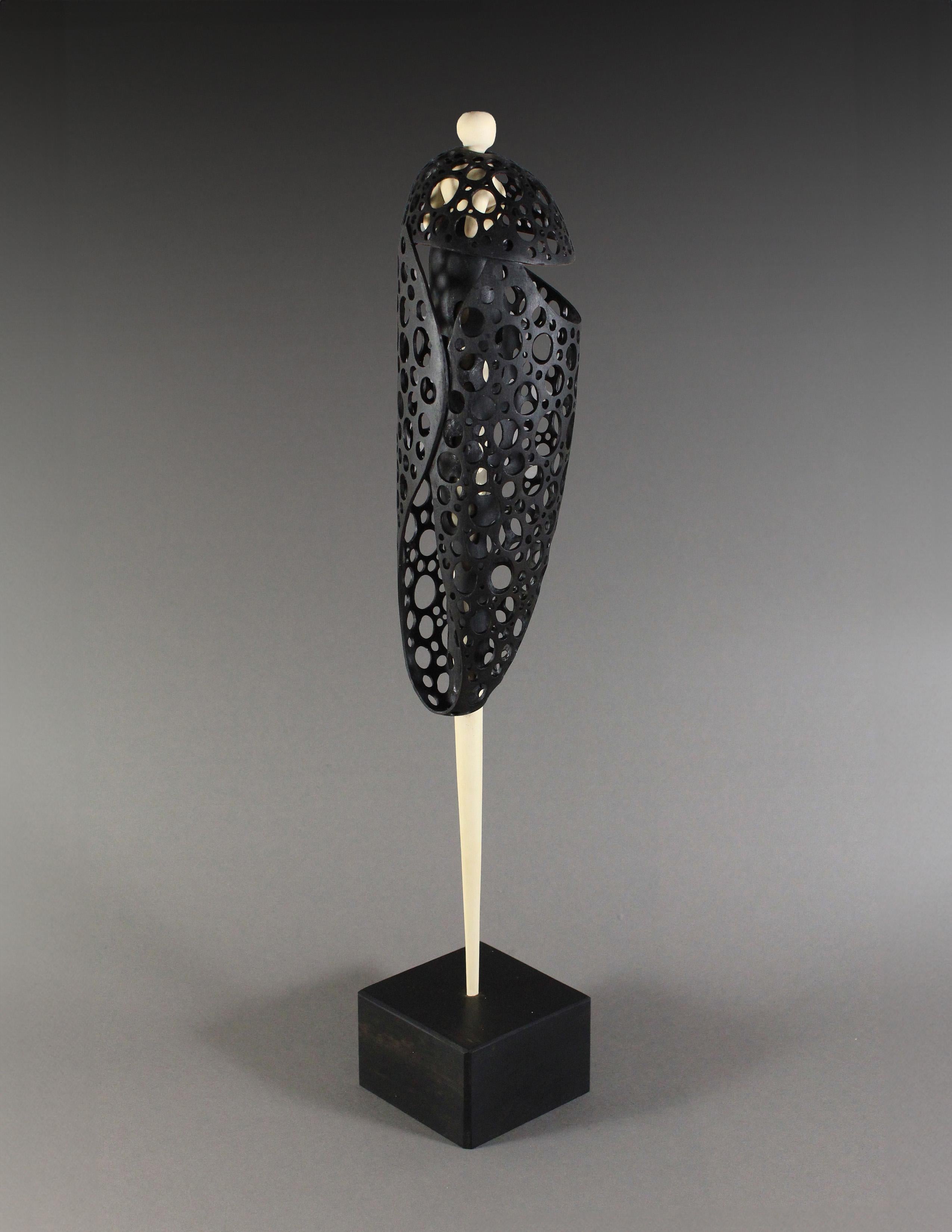 American Untitled, Ebony, Holly Wood sculpture by Nairi Safaryan For Sale