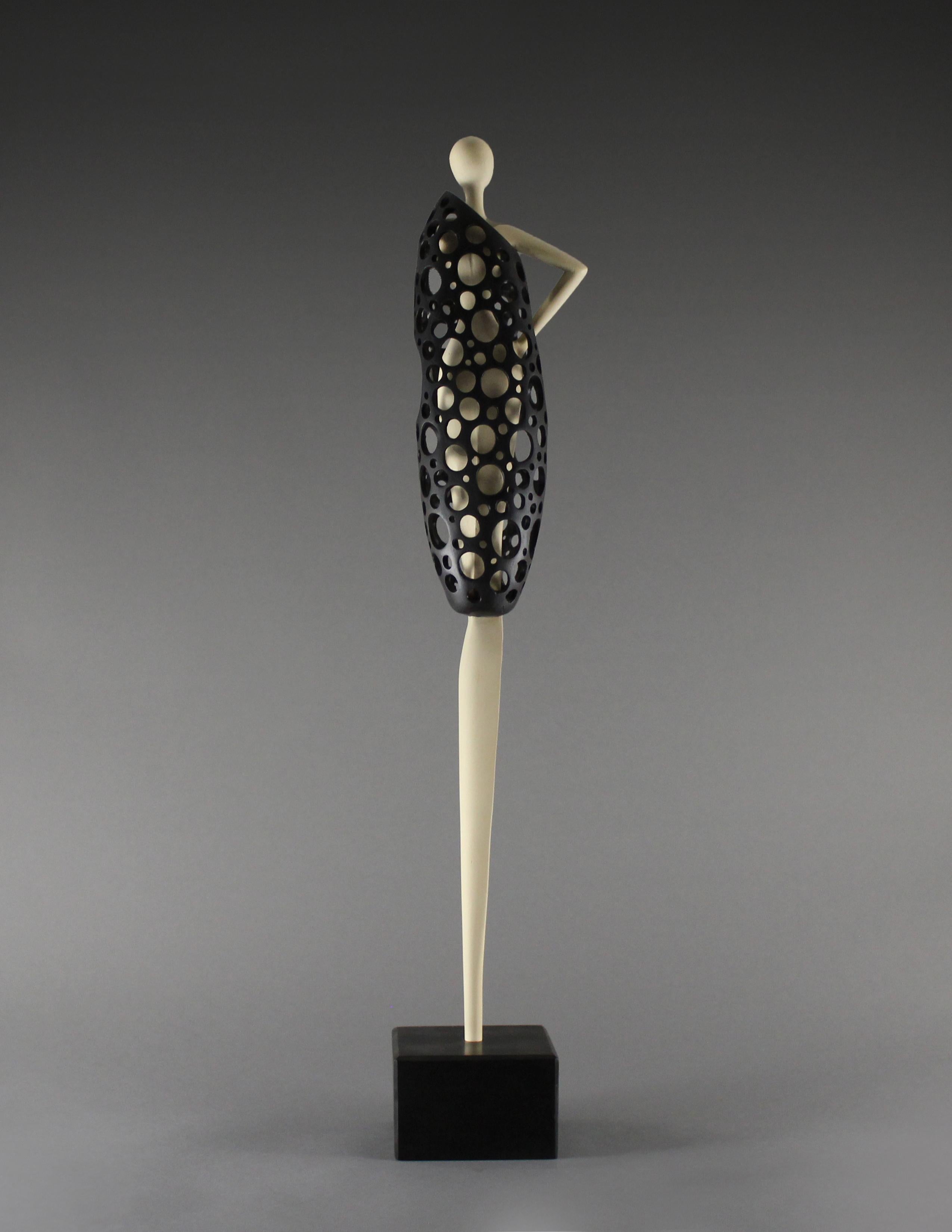 American Untitled, Ebony, Holly Wood sculpture by Nairi Safaryan For Sale