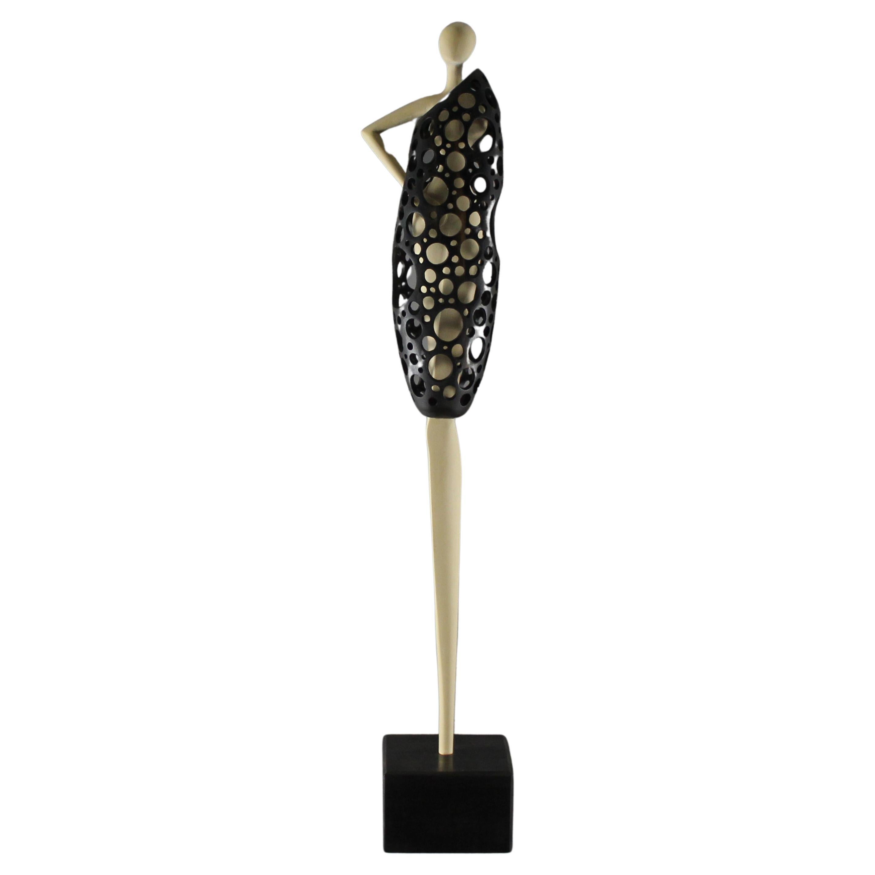 Untitled, Ebony, Holly Wood sculpture by Nairi Safaryan For Sale