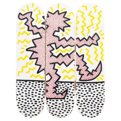 Untitled 'Electric' Skateboard Deck by Keith Haring