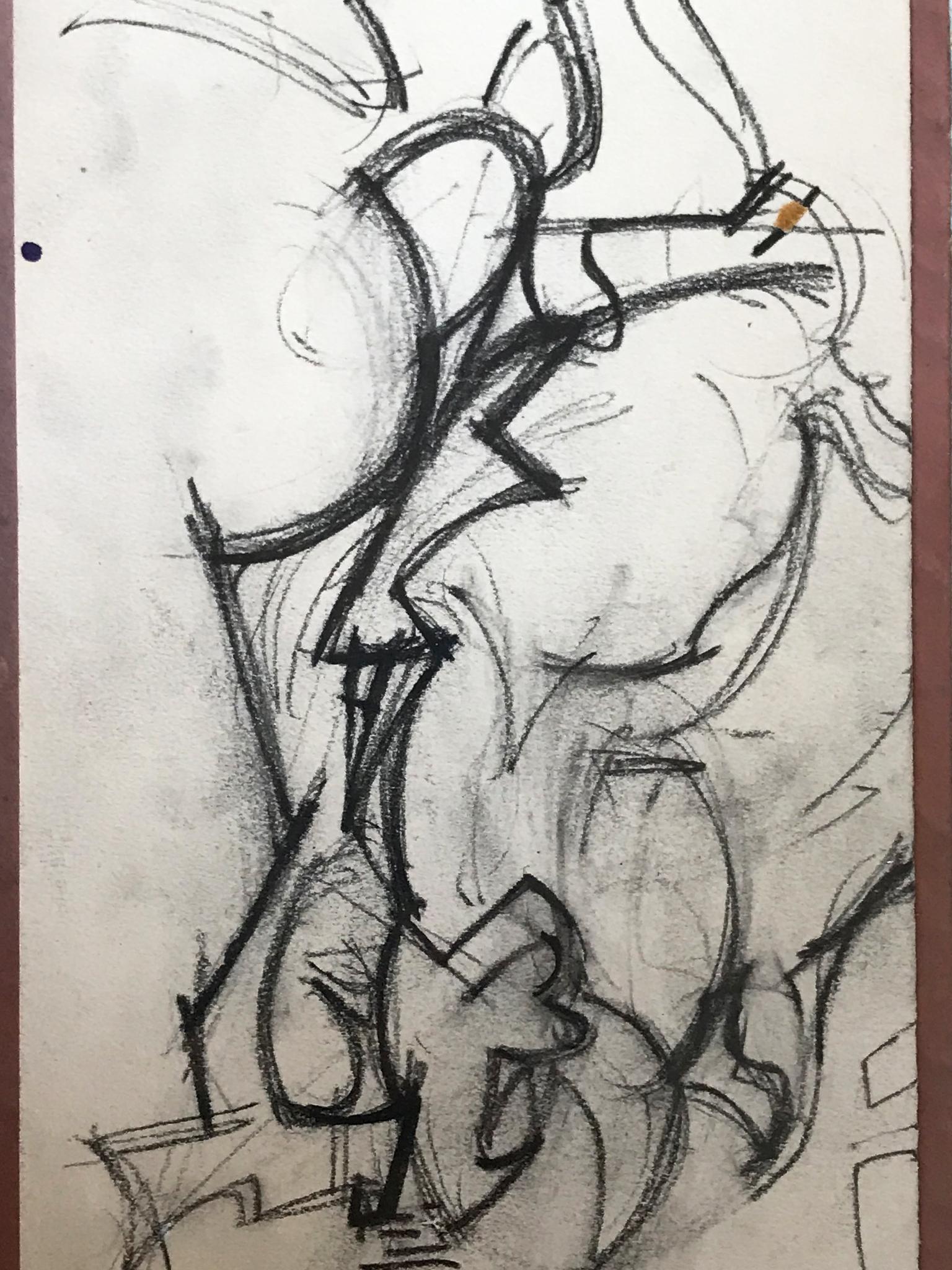 American Untitled Figurative Abstraction Drawing by William Littlefield